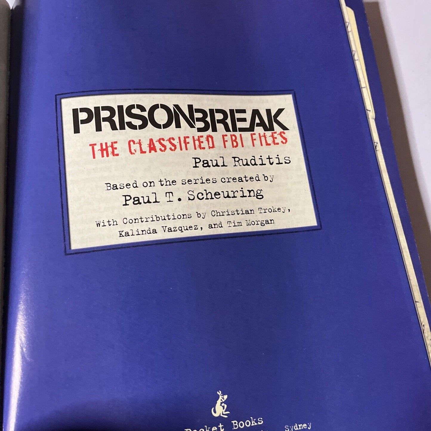 Prison Break : The Classified FBI Files by Paul Ruditis (Paperback, 2007)