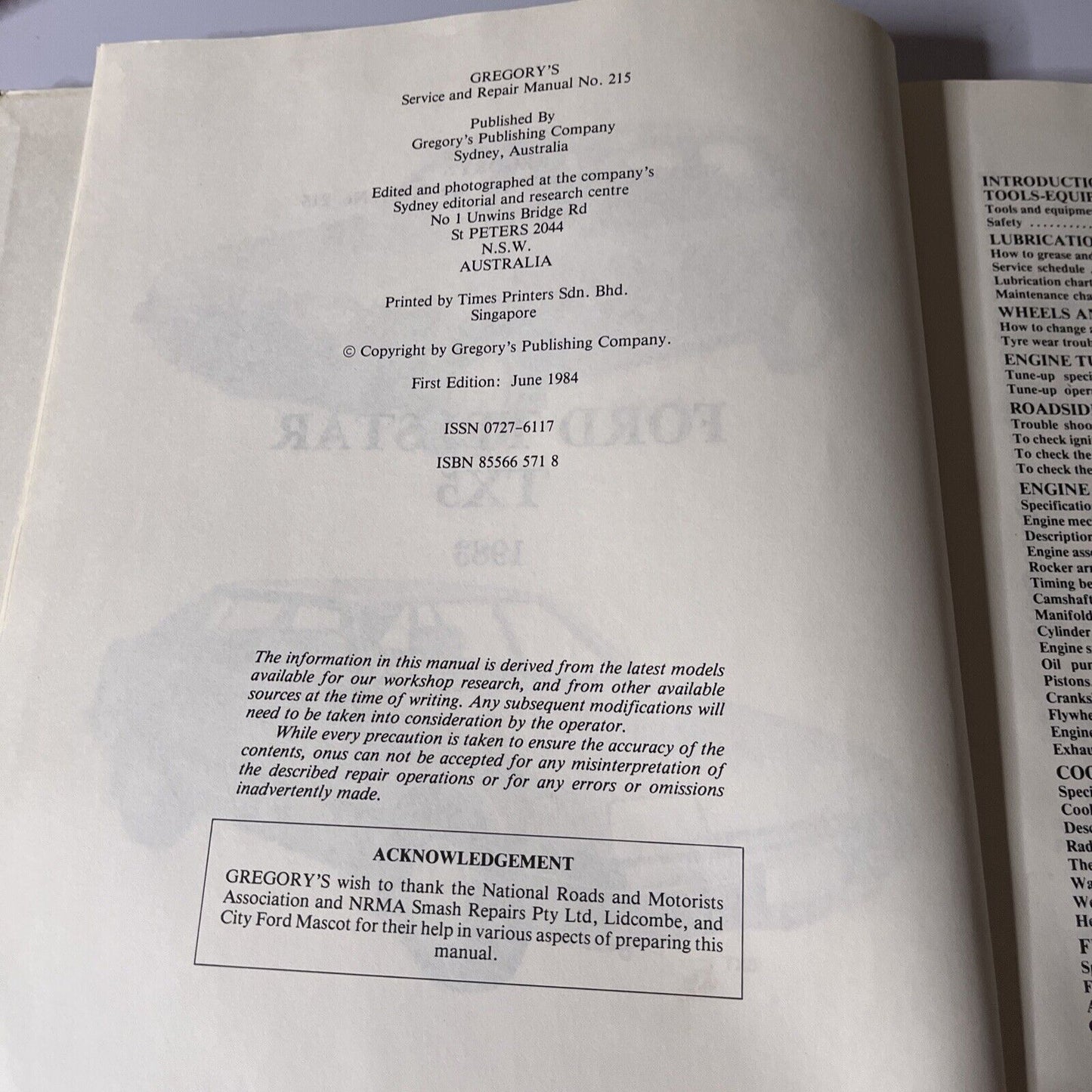 Gregory's Telstar TX5 Service And Repair Manual 1983 Scientific Publication 215