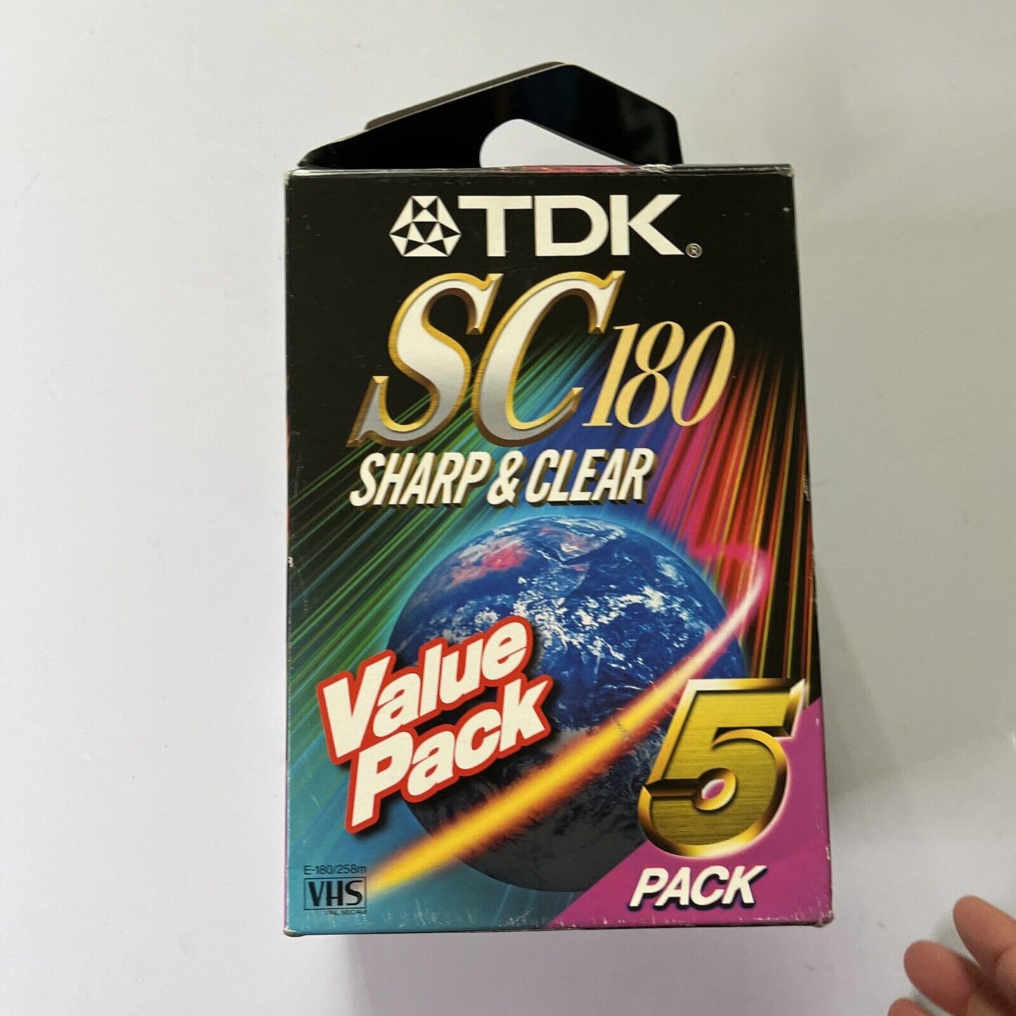 TDK SC-180 Sharp & Clear 5 Pack Blank VHS VCR Video Tapes *NEW*