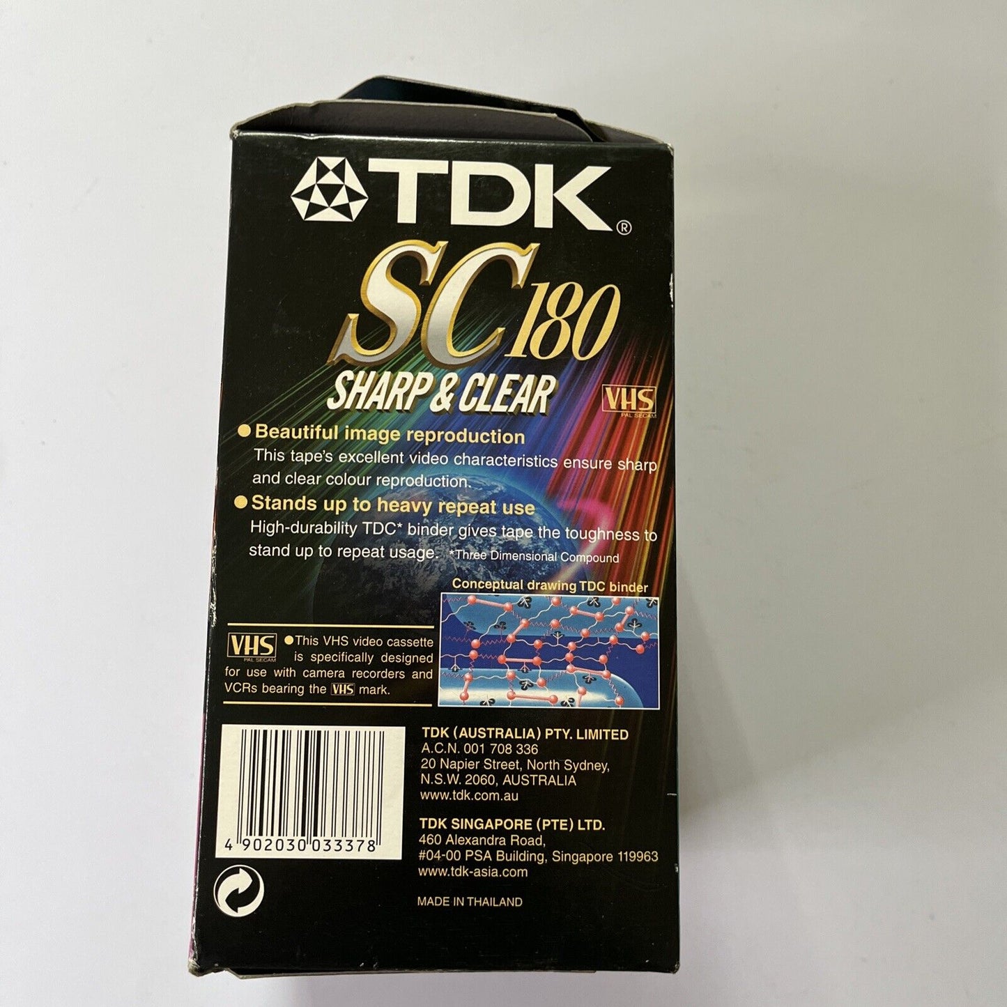 TDK SC-180 Sharp & Clear 5 Pack Blank VHS VCR Video Tapes *NEW*