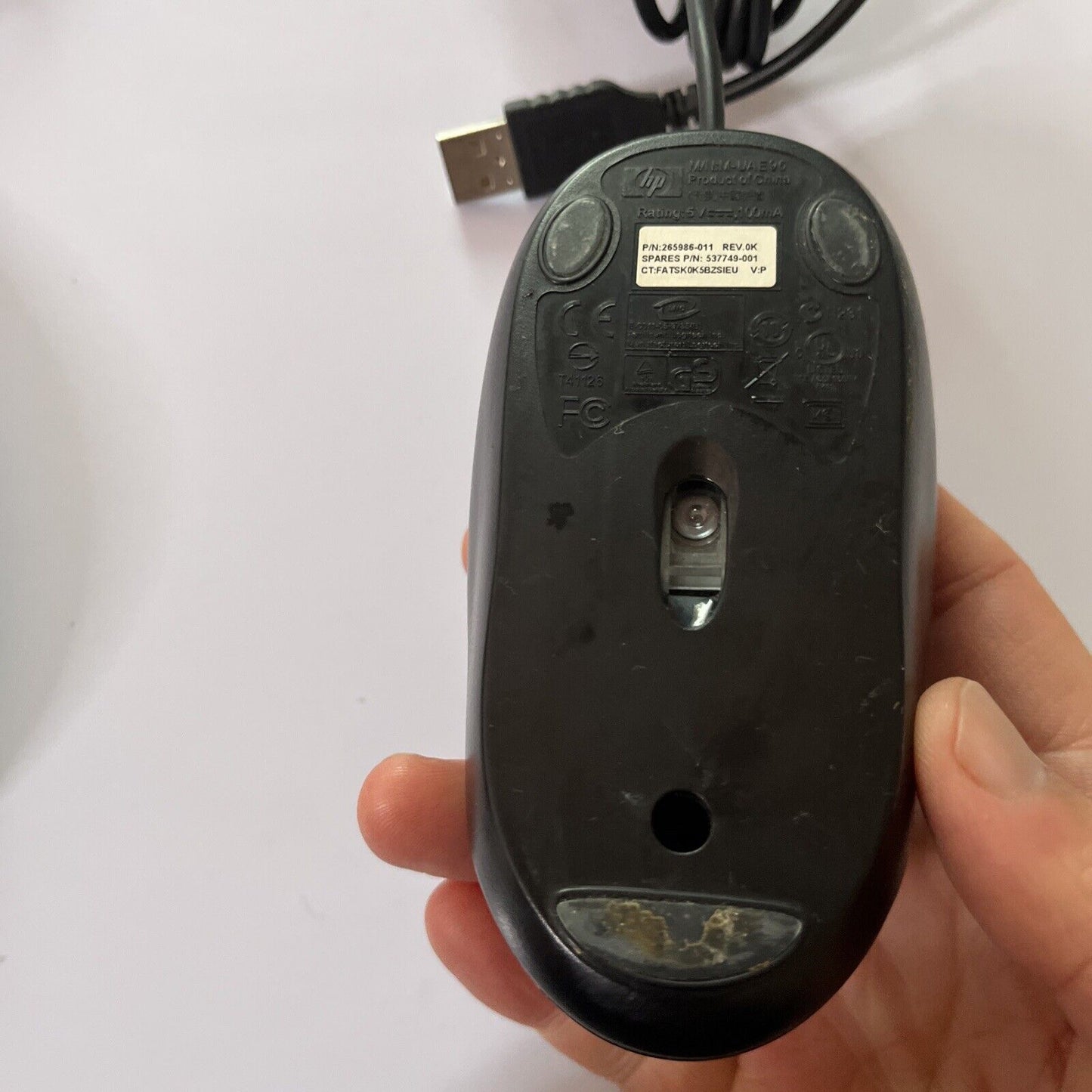 3x USB Mouse: Logitech M105, Dell MQ65UGA, HP M-UAE96