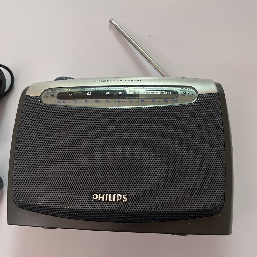 Philips AE2160 AM/FM Portable Radio Black Retro Unit
