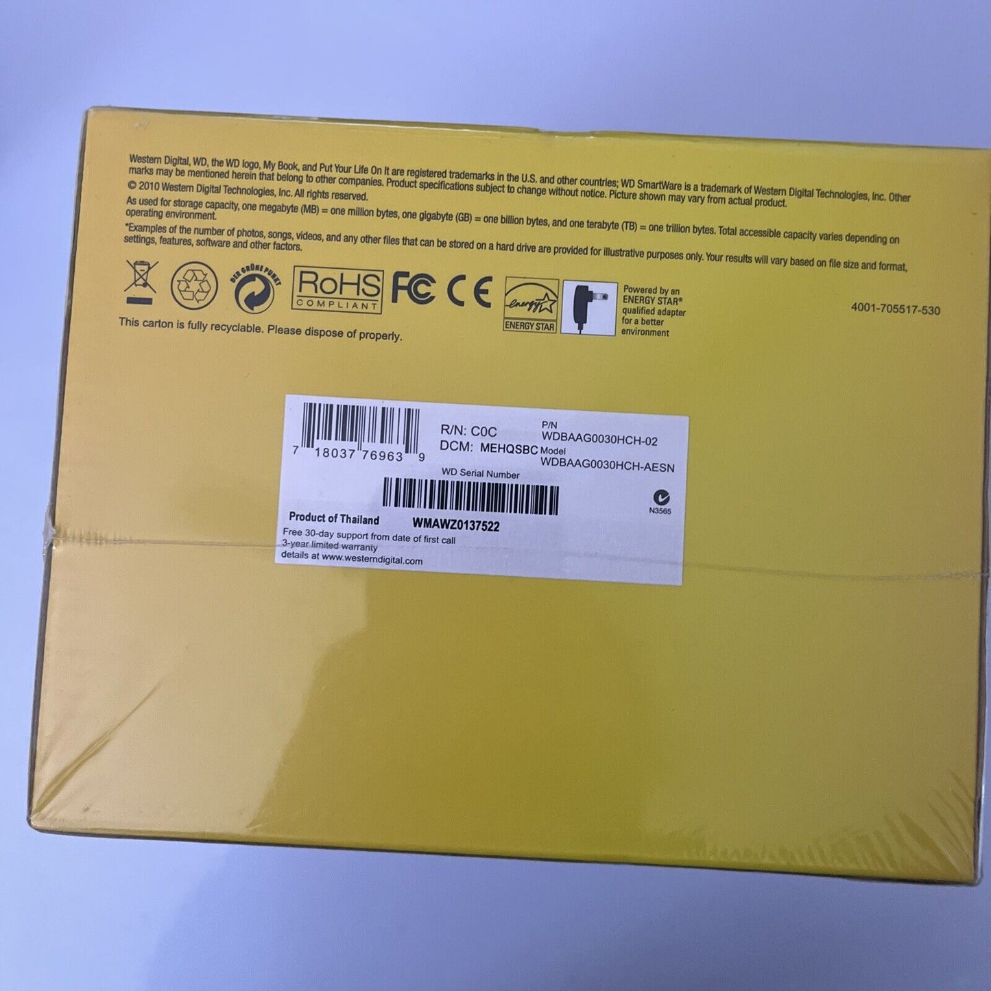 *New* Western Digital WD My Book For Mac External Hard Drive 3TB USB 2.0