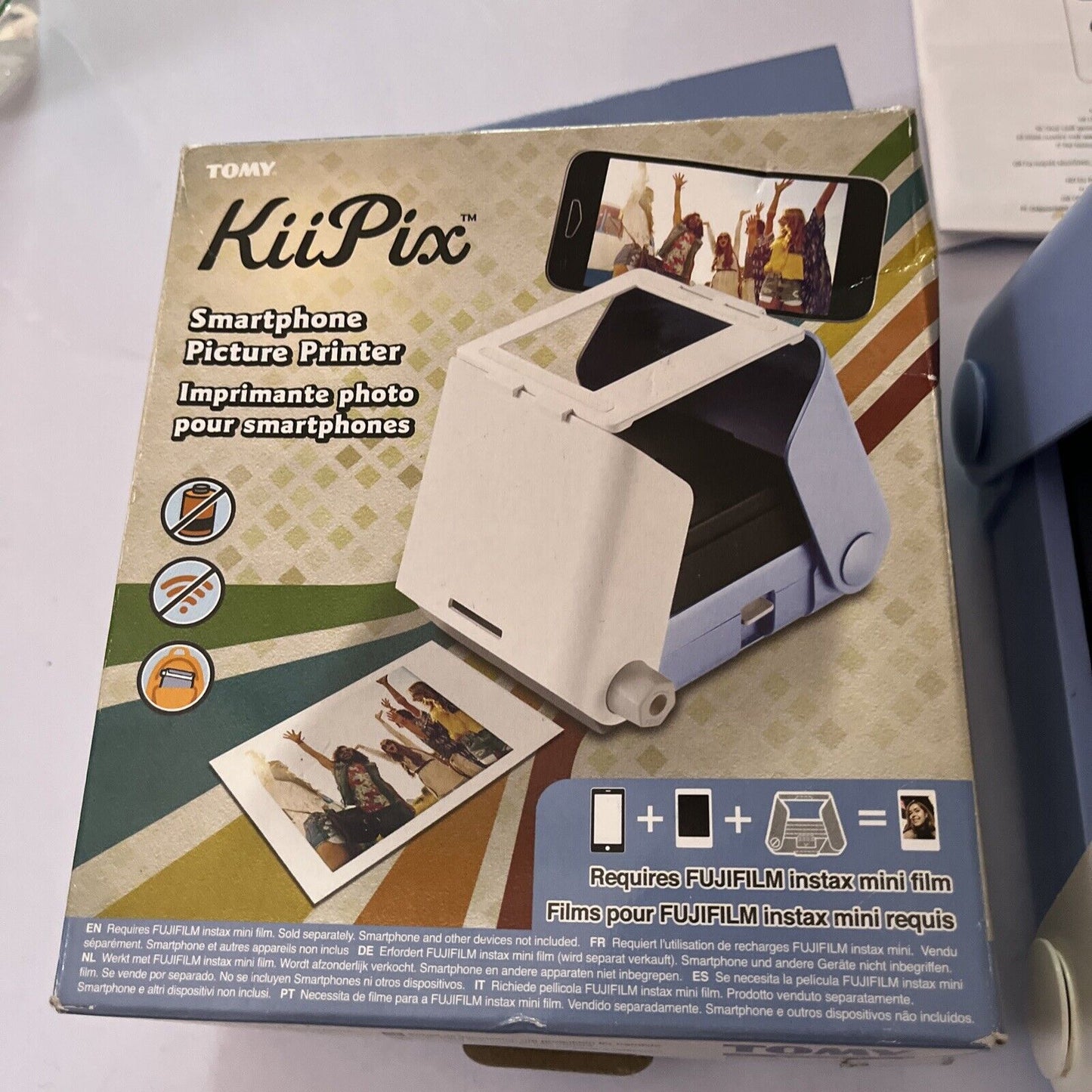 TOMY KiiPix Photo Printer - Sky Blue