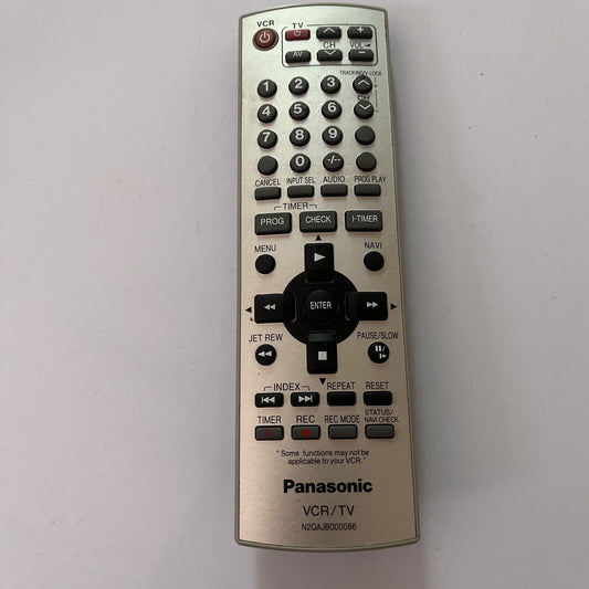 Genuine Panasonic N2QAJB000086 Remote Control For  VCR TV