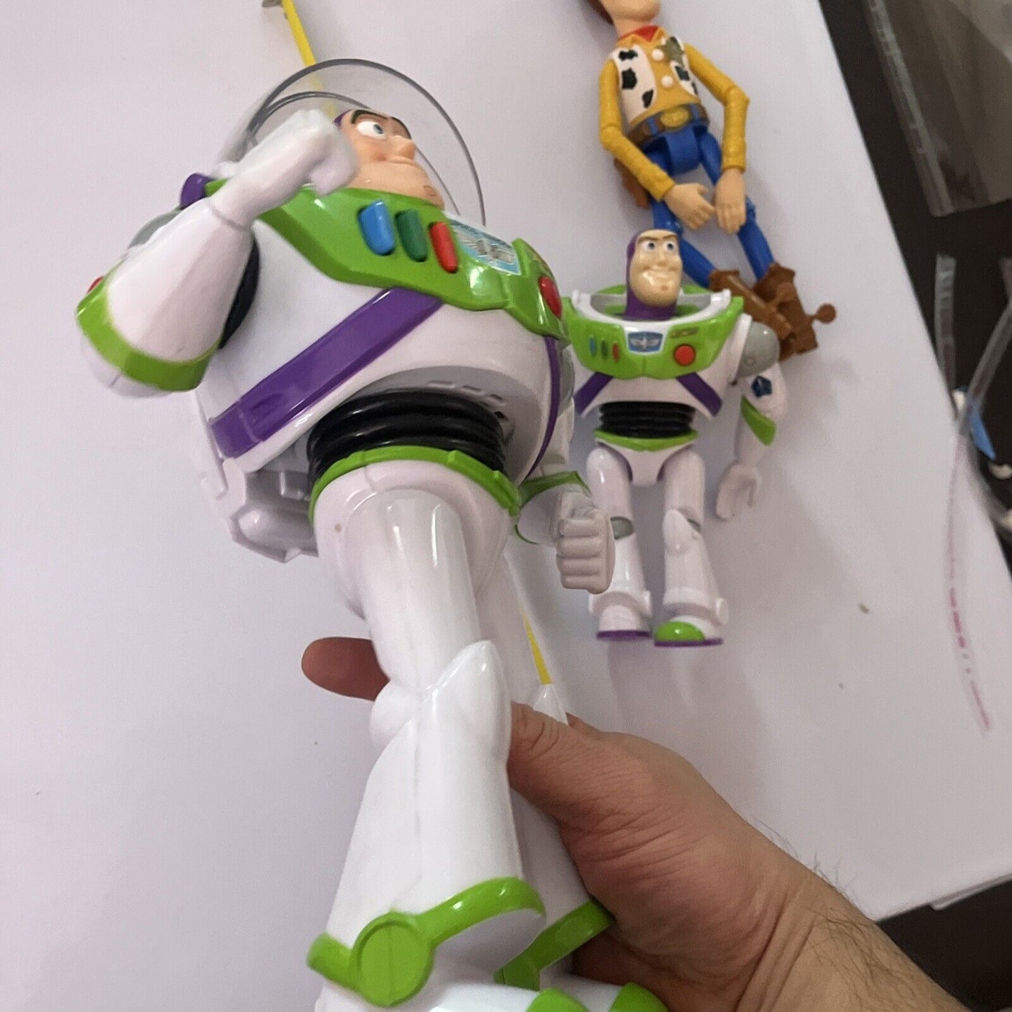 2x Buzz Lightyear Action Figure 12" 64989 7" 2018, Woody 9" 2017 Toy Story