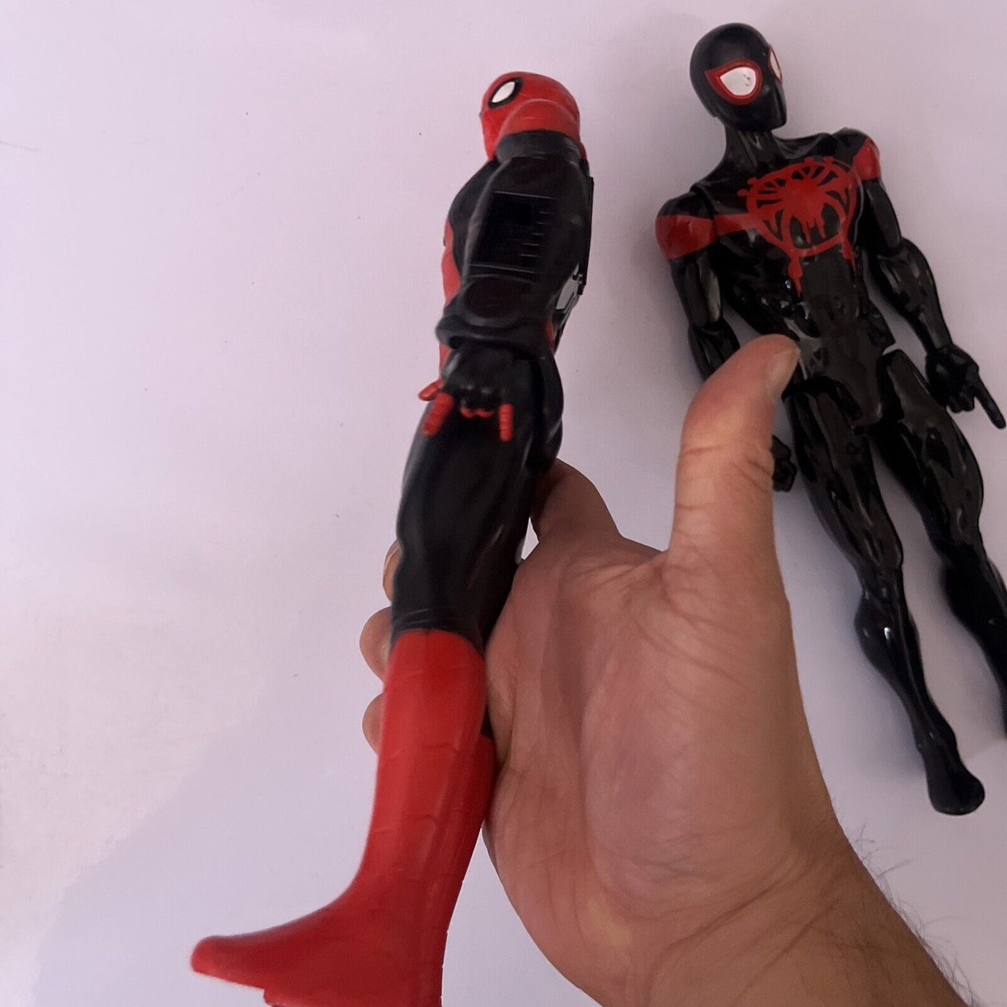 2x Spider-Man 11" Action Figure 2019 C-3632B & 2017 C-3632B Miles Morales