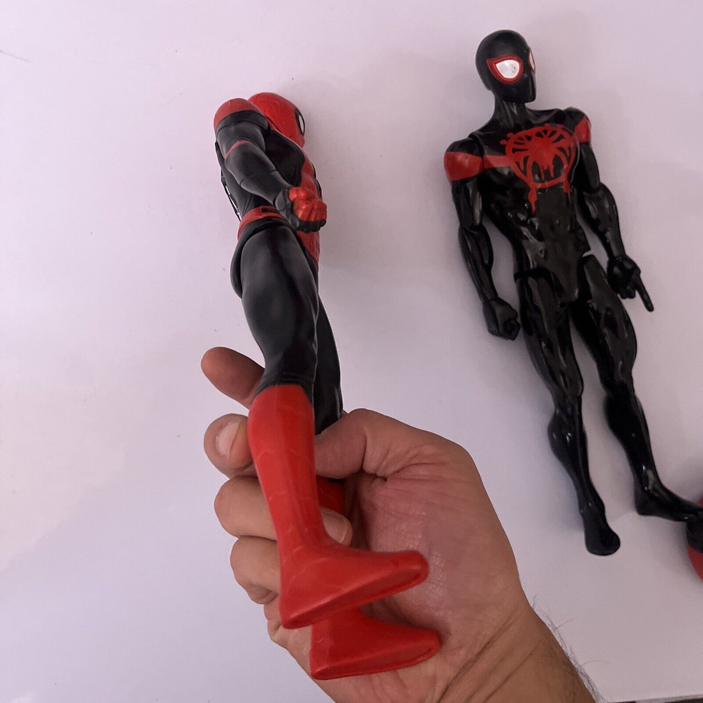 2x Spider-Man 11" Action Figure 2019 C-3632B & 2017 C-3632B Miles Morales