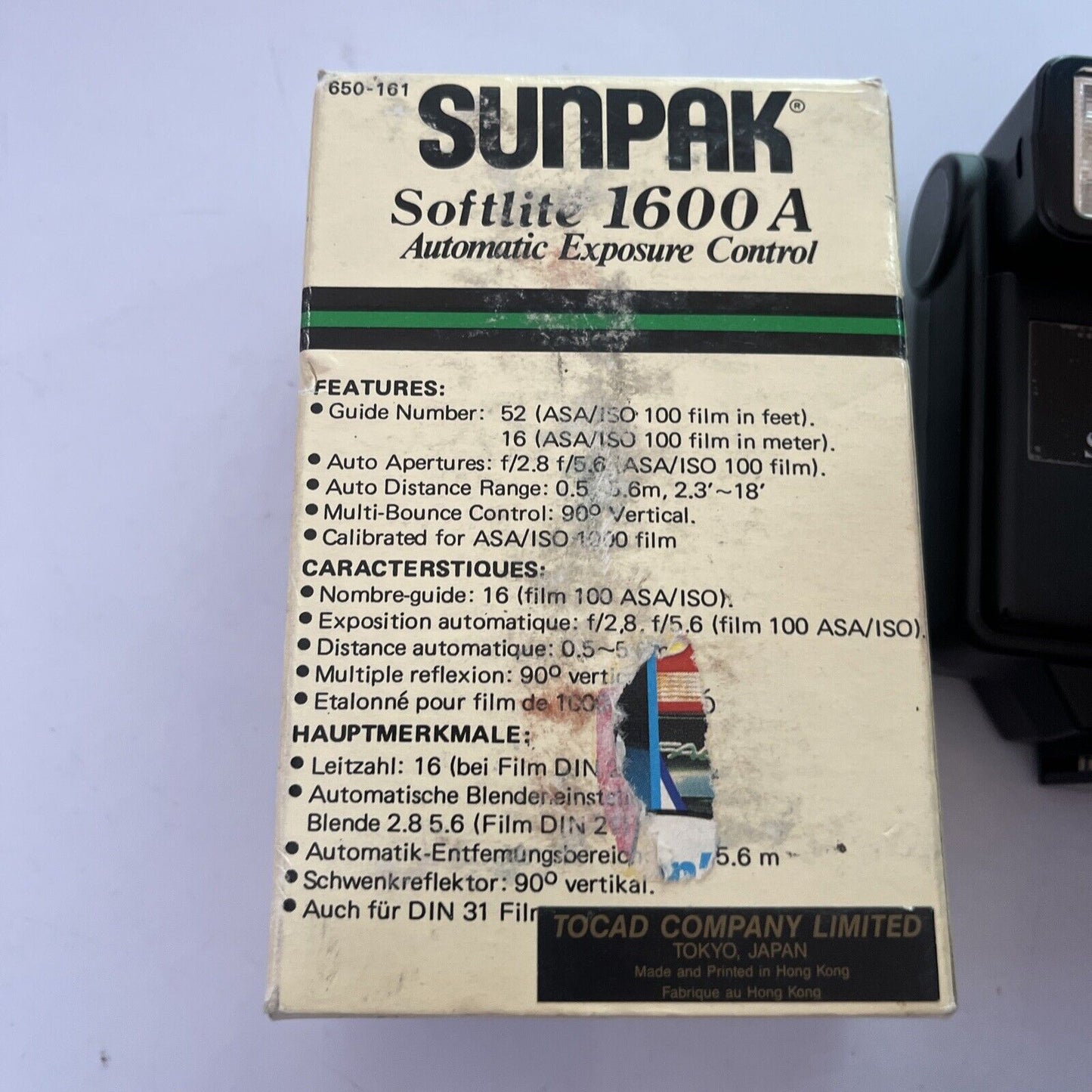 Sunpak Softlite 1600A Automatic Exposure Control Camera Flash