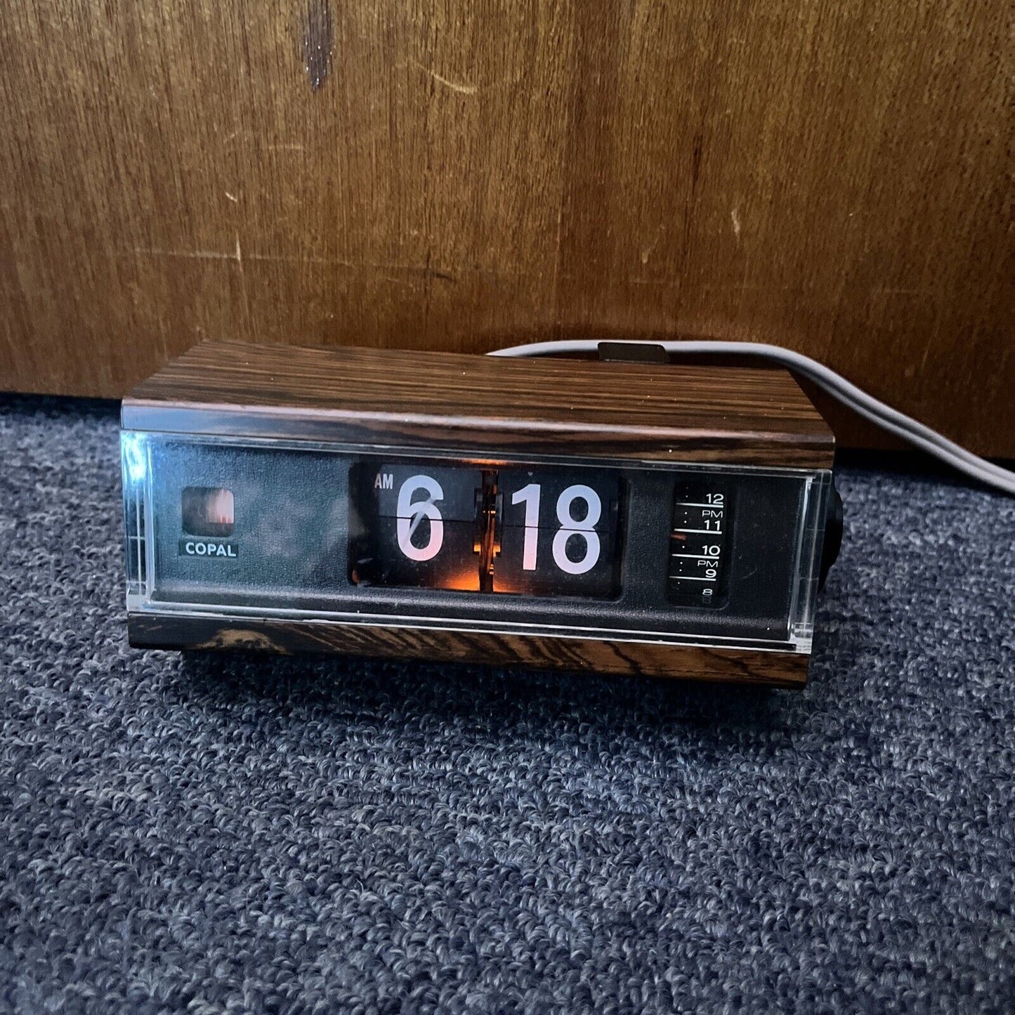 Vintage Copal Alarm Flip Clock Model 227 Made In Japan