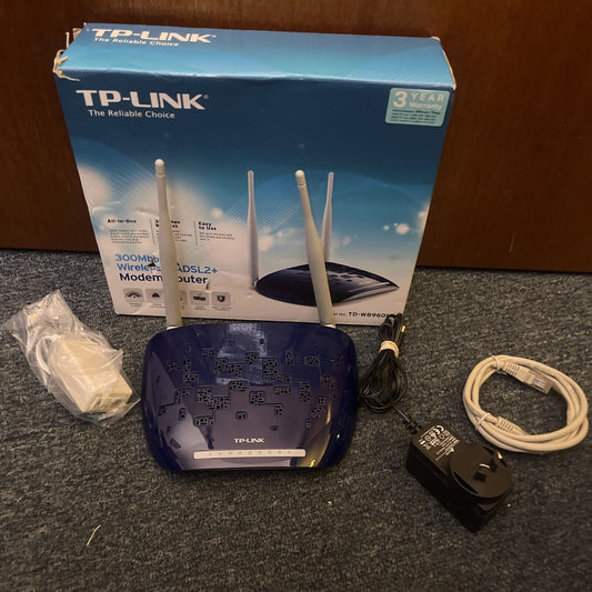 Tp-Link 300Mbps Wireless N ADSL 2+ Modem Router TD-W8960N NBN Compatible