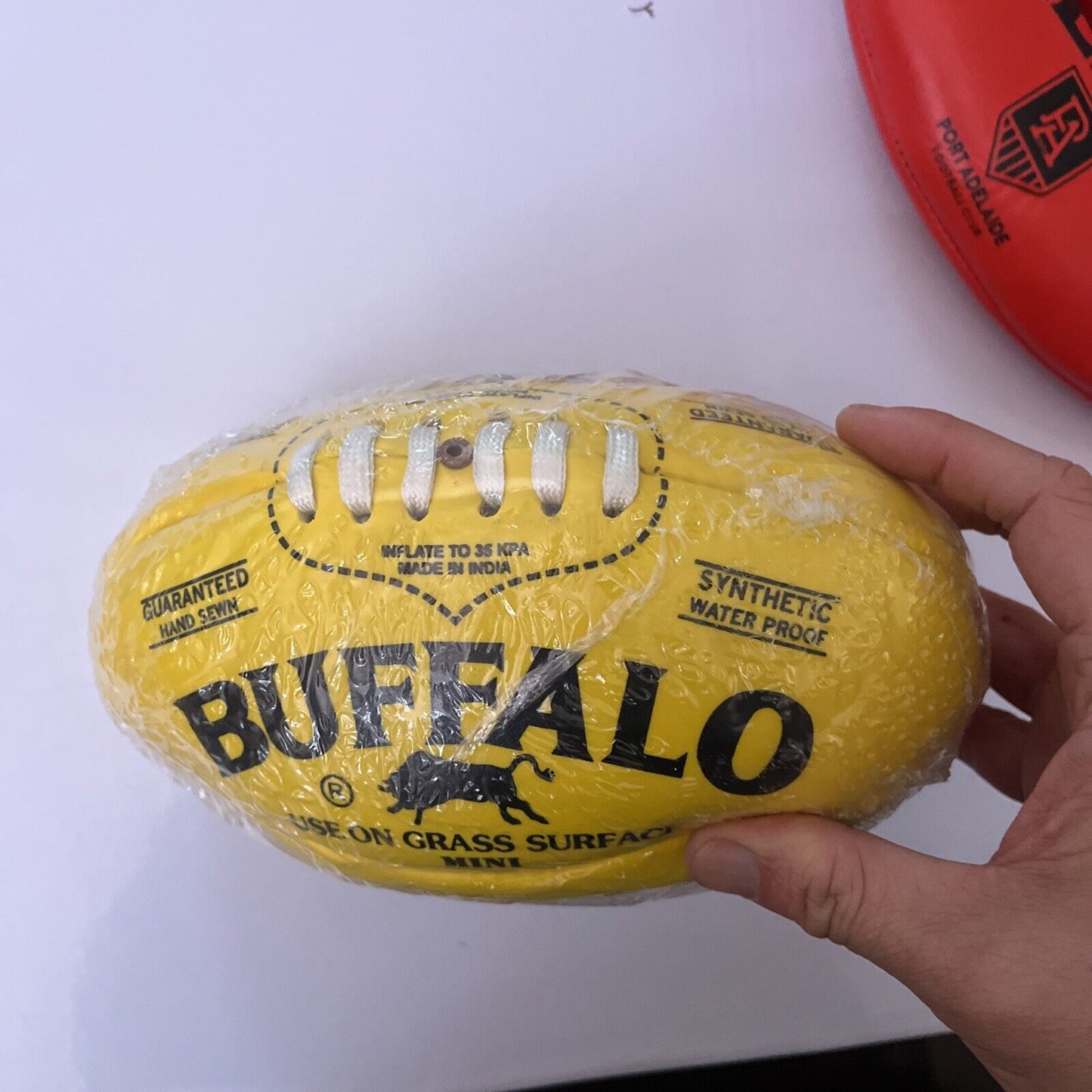 2x NEW Aussie Rules Mini AFL Football: Sherrin Port Adelaide Football & Buffalo