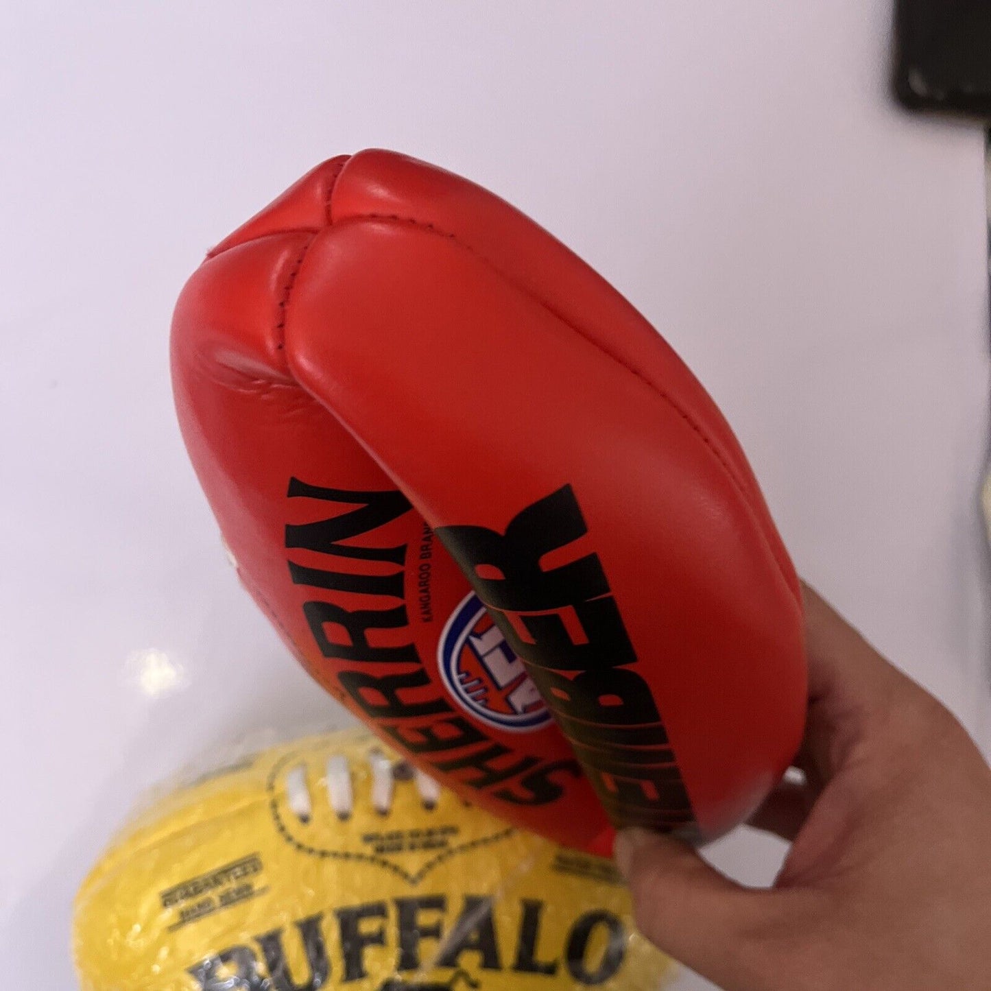 2x NEW Aussie Rules Mini AFL Football: Sherrin Port Adelaide Football & Buffalo