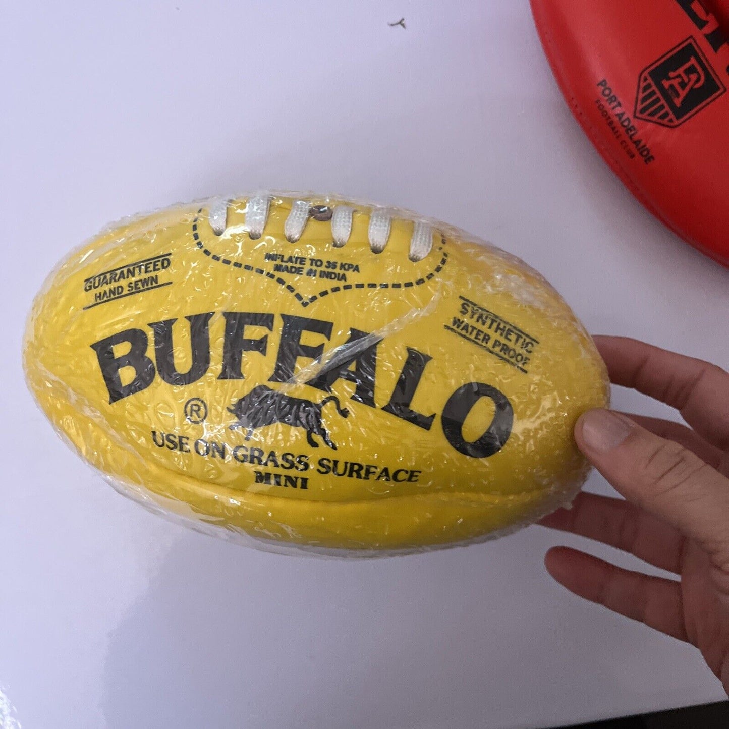 2x NEW Aussie Rules Mini AFL Football: Sherrin Port Adelaide Football & Buffalo