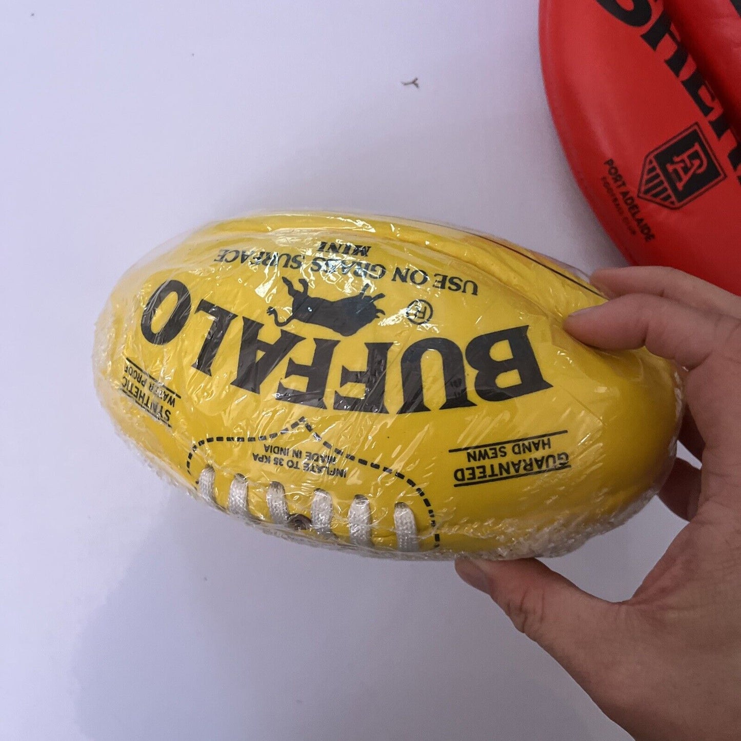 2x NEW Aussie Rules Mini AFL Football: Sherrin Port Adelaide Football & Buffalo