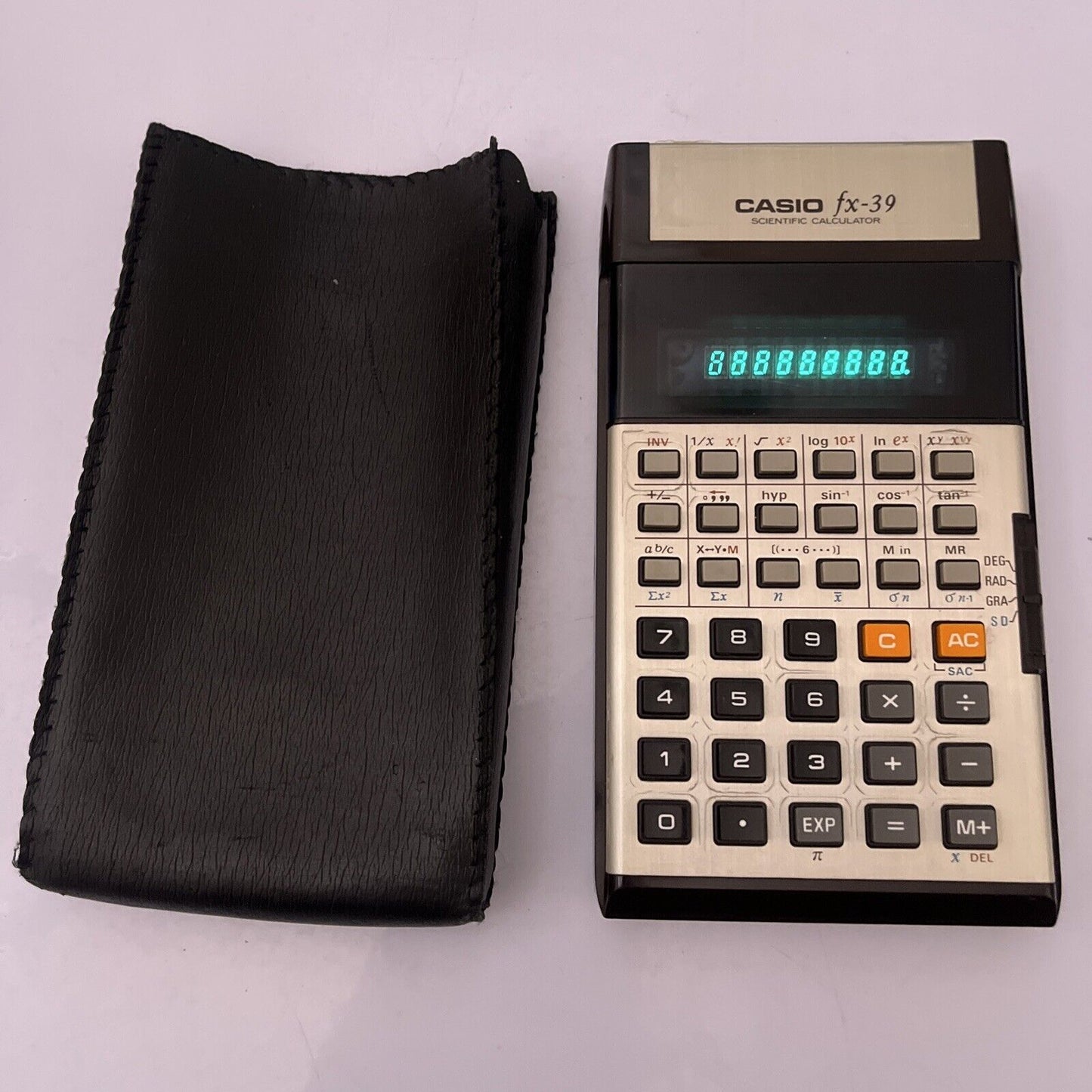 Vintage Casio FX-39 Scientific Calculator 1978 With Manual
