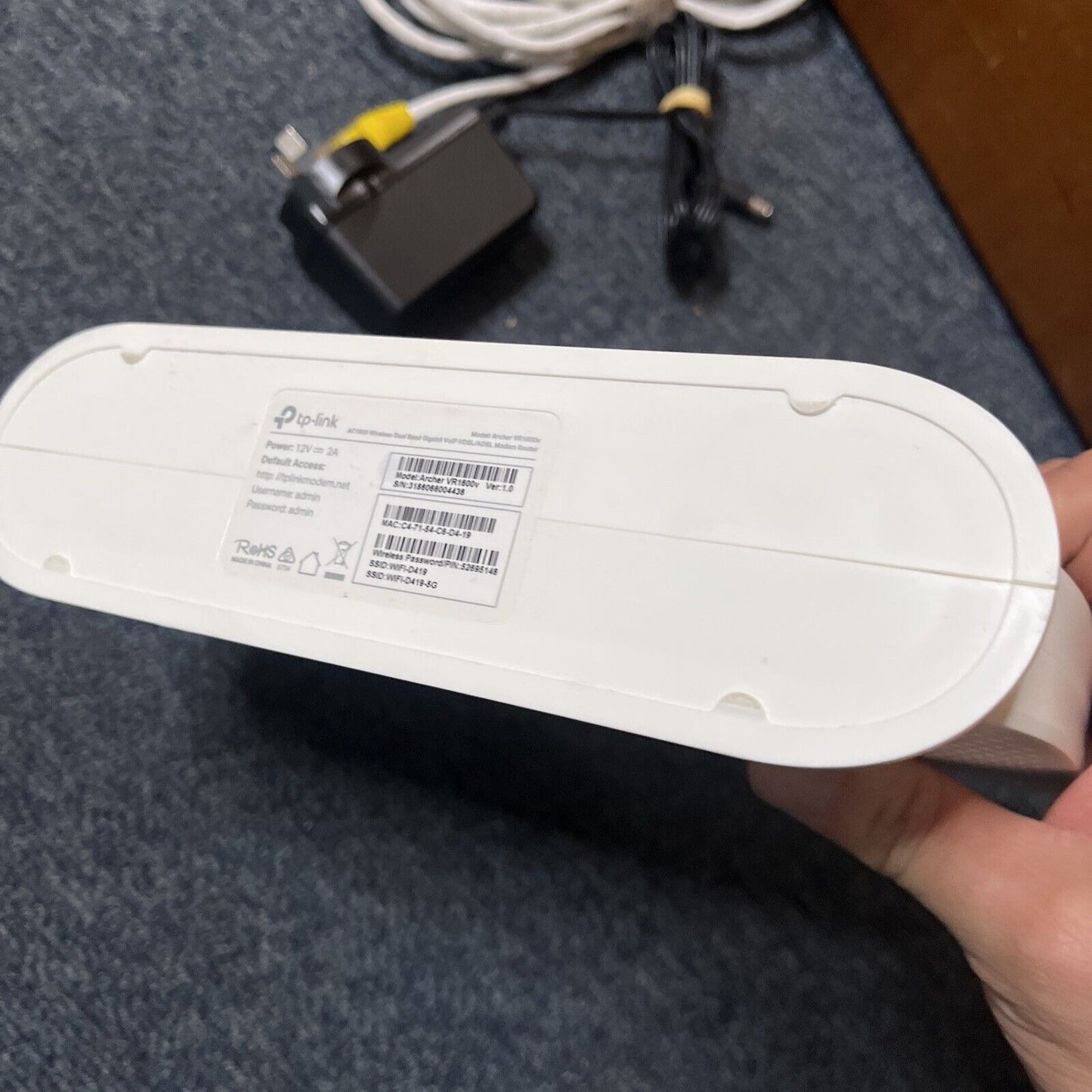 Tp-Link Archer VR1600v AC1600 Wireless VoIP ADSL Modem Router NBN Compatible