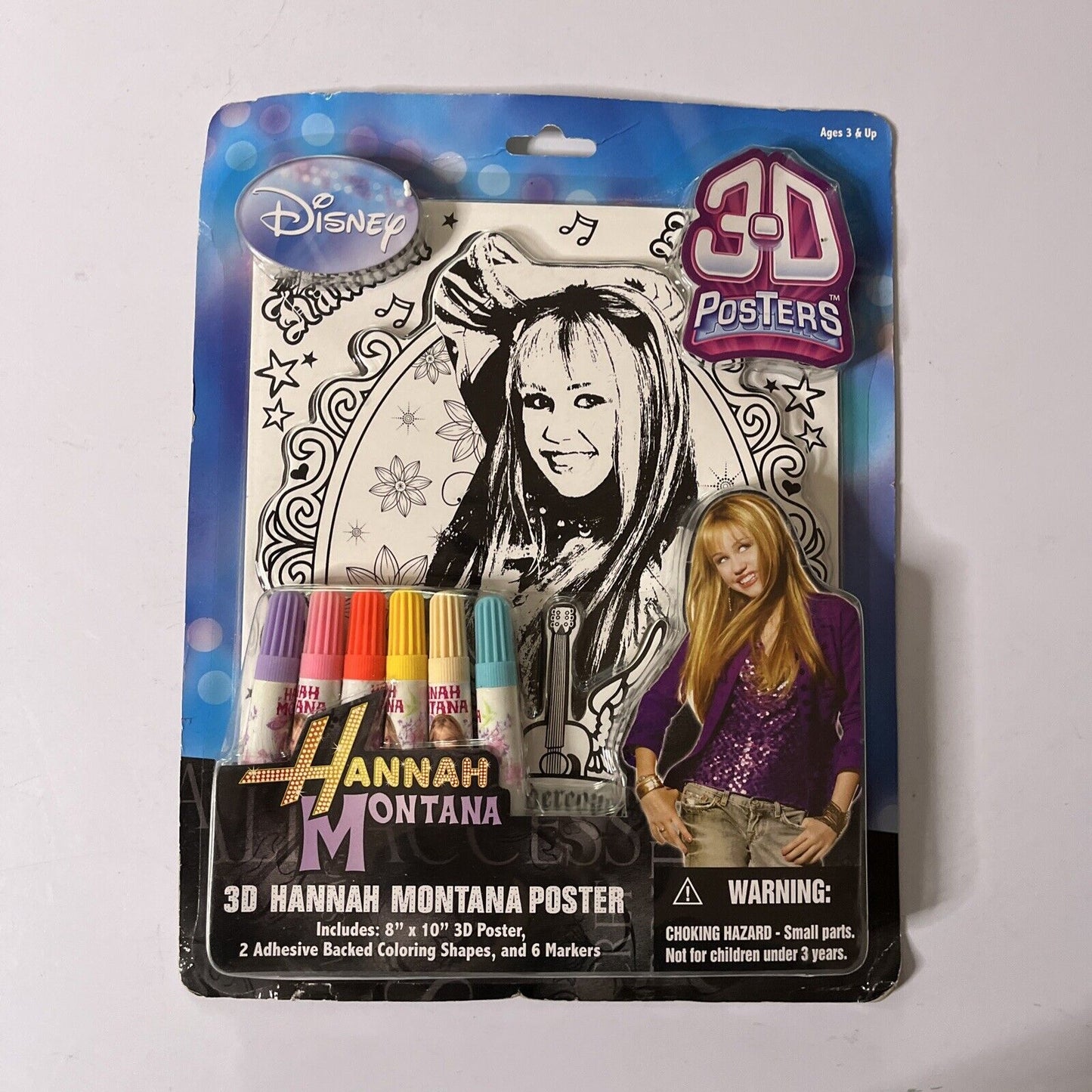 *New Sealed* Hannah Montana Disney 3D Posters, Shapes & Markers 2008