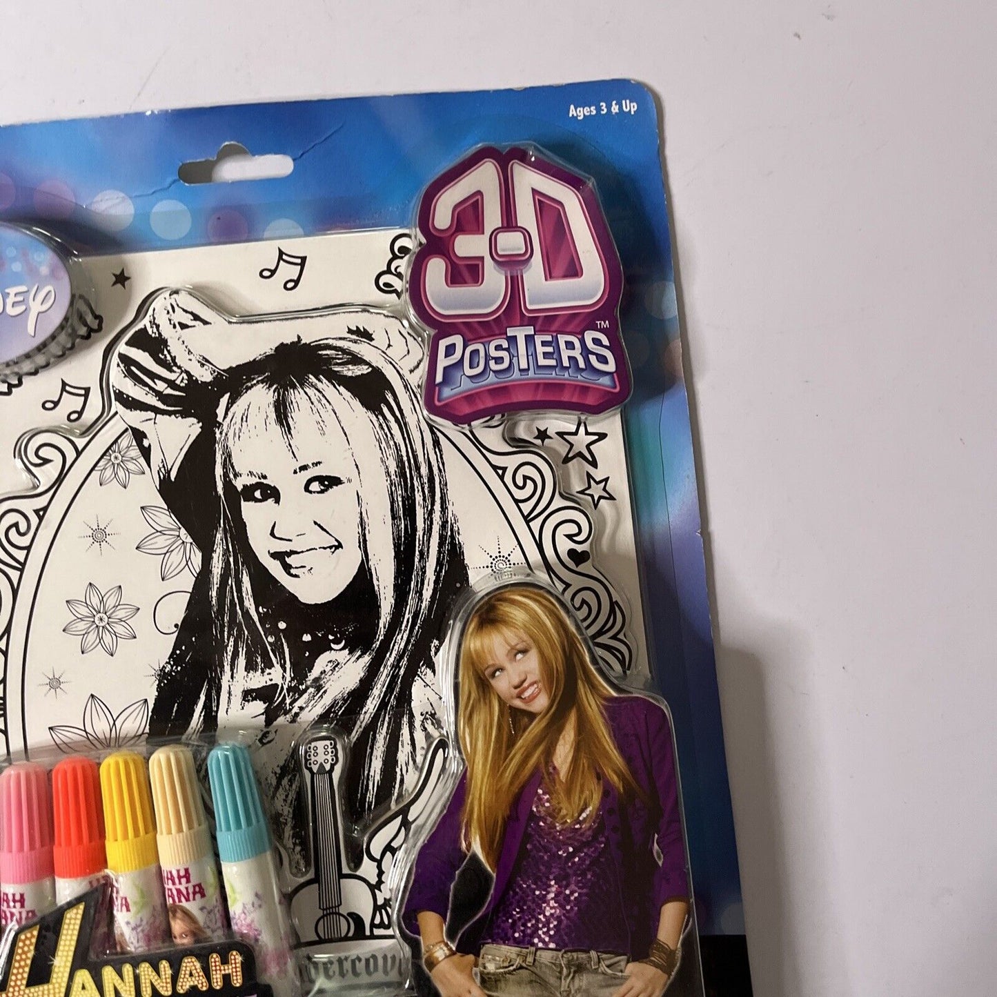 *New Sealed* Hannah Montana Disney 3D Posters, Shapes & Markers 2008