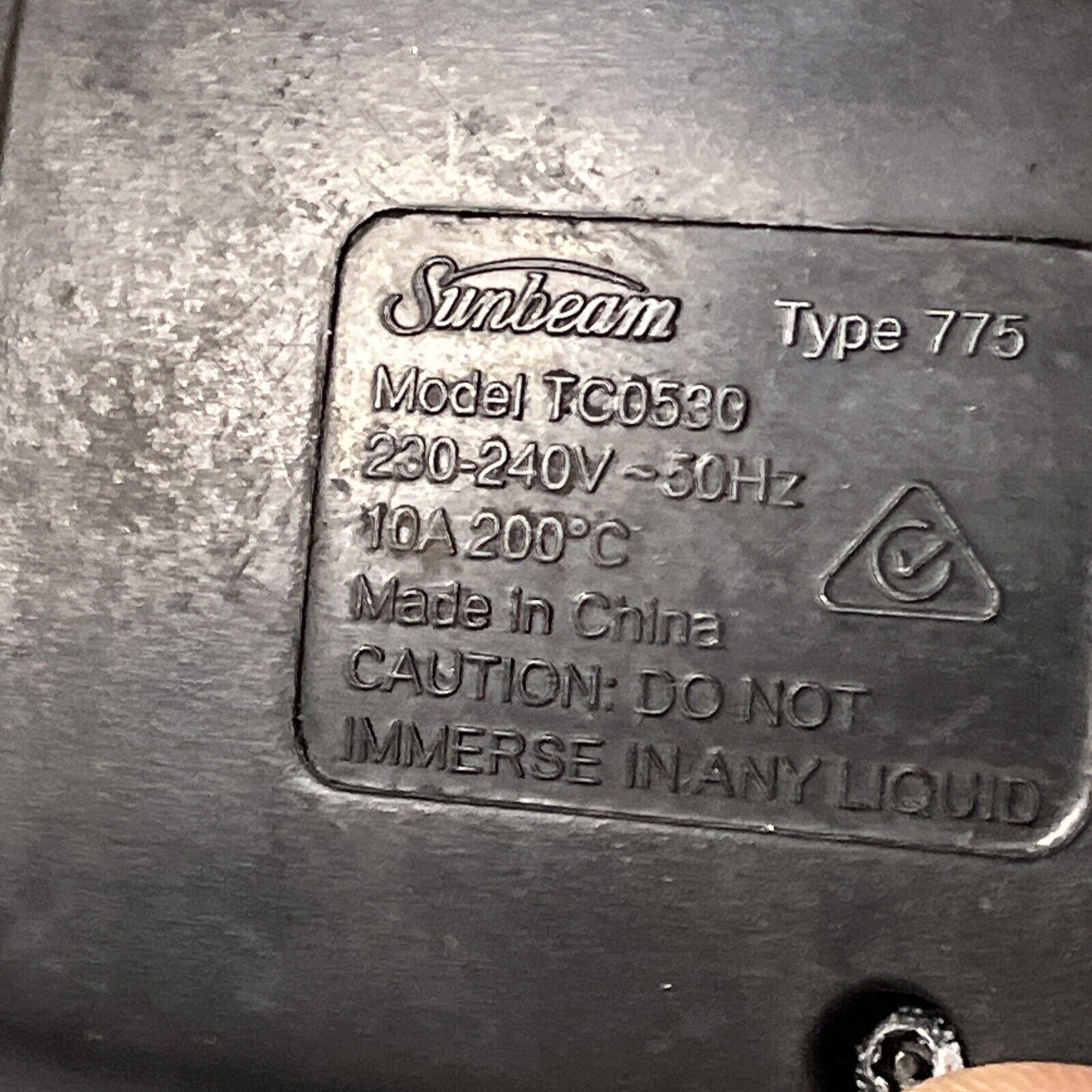 Sunbeam Temperature Power Control Probe Type 775 Model TC0530 230-240V 10A