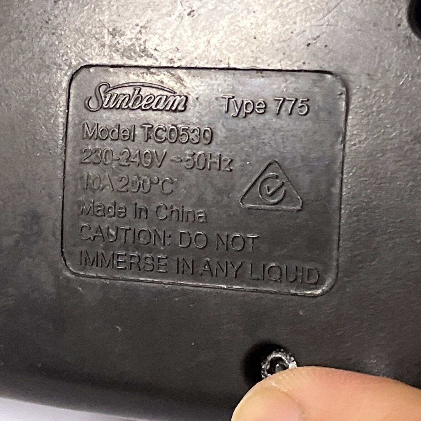 Sunbeam Temperature Power Control Probe Type 775 Model TC0530 230-240V 10A