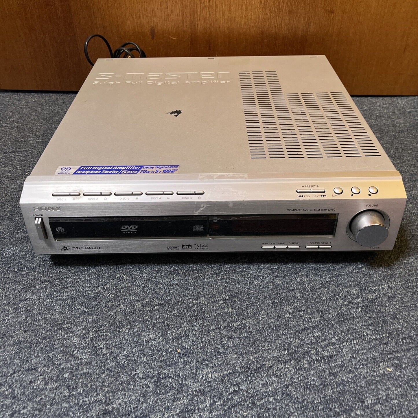 Sony 5-DVD Changer Super Audio CD Player DVD HCD-C450 *For Parts Or Repair*