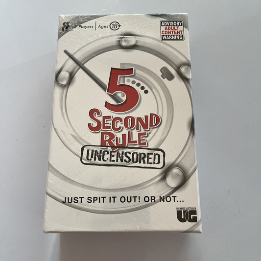 5 Second Rule Uncensored Adult Card Game PlayMonster  *New Sealed*