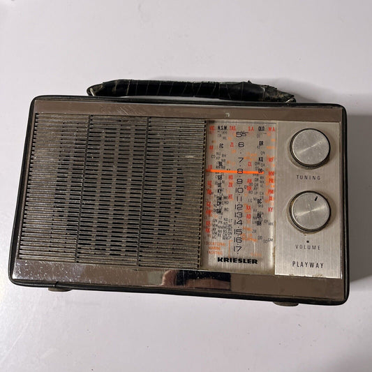 Vintage Kriesler Radio Playway VL2UV *Not Working - For Parts Or Repair*