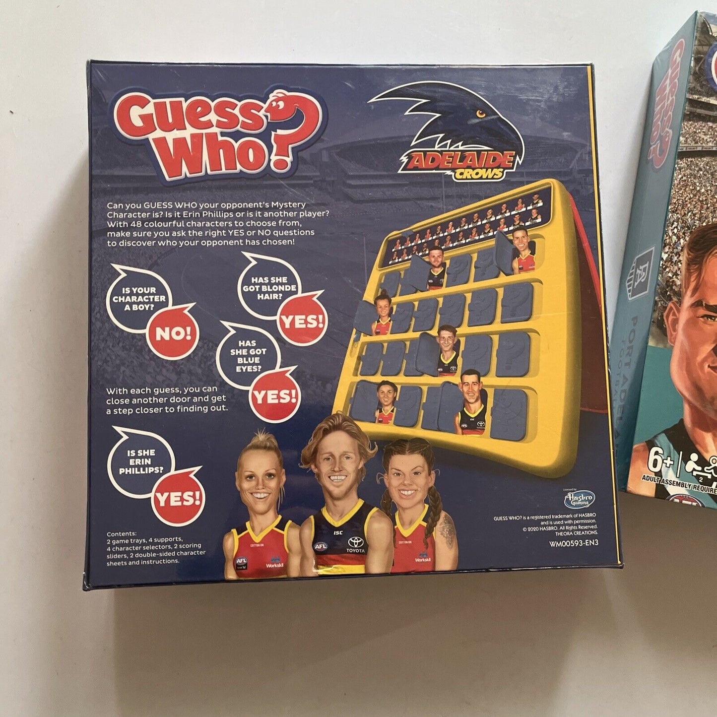 *New* AFL Adelaide Crows & Port Adelaide Guess Who Board Game Limited Edition
