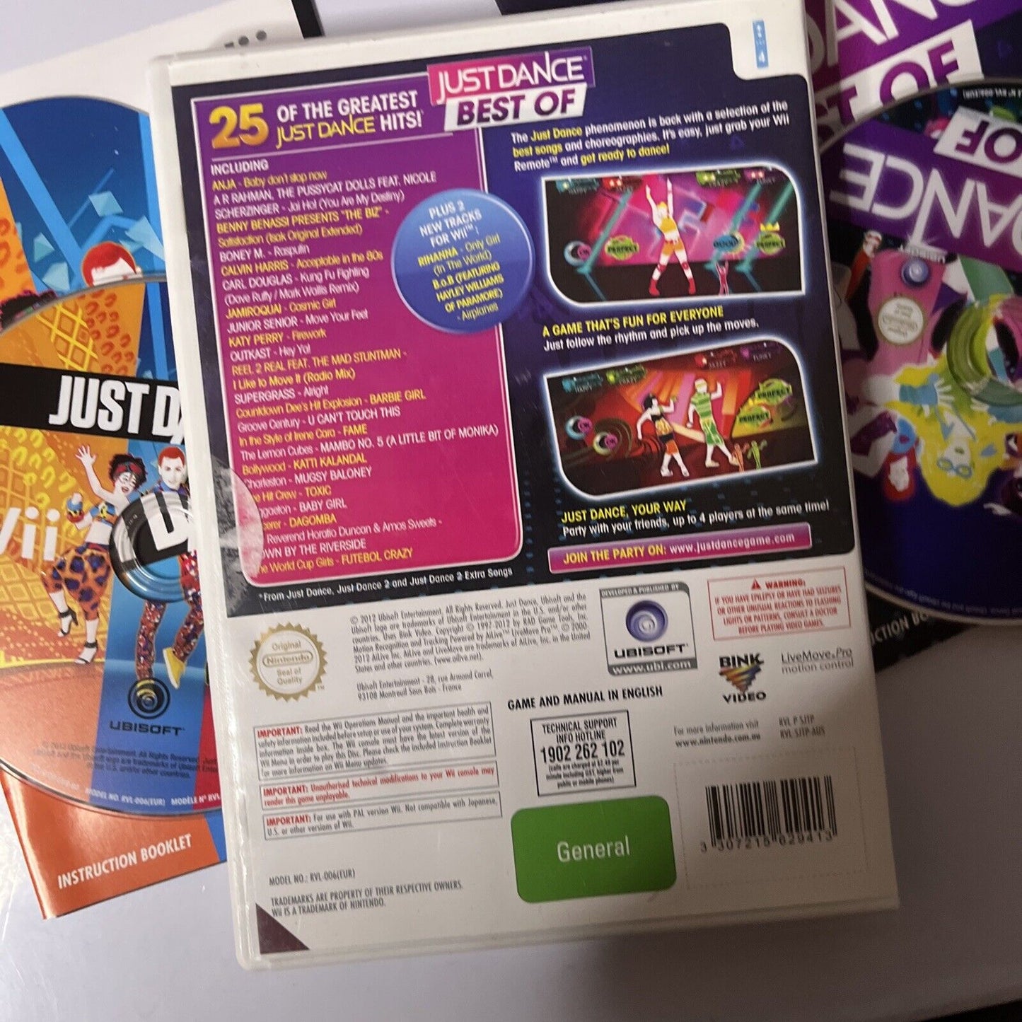 3x Just Dance: 2014, 3, Best Of Nintendo Wii PAL  Manual