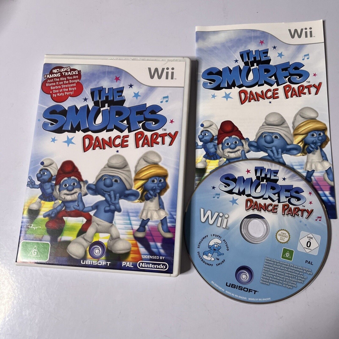 The Smurfs Dance Party (Nintendo Wii, 2011) With Manual PAL