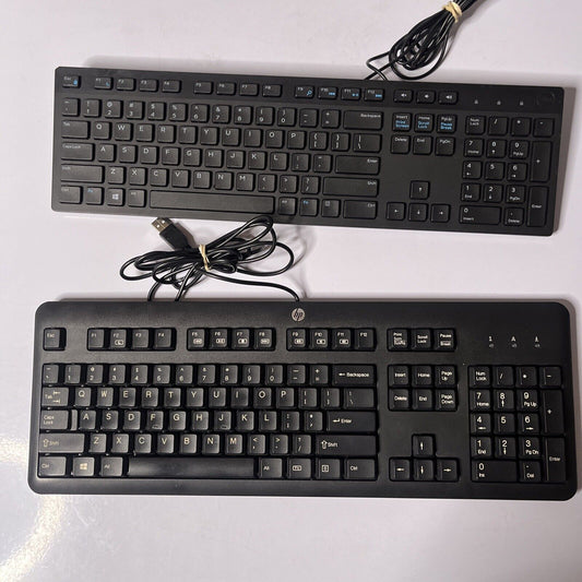 2x Keyboard USB: Dell KB216t & HP KU-1156