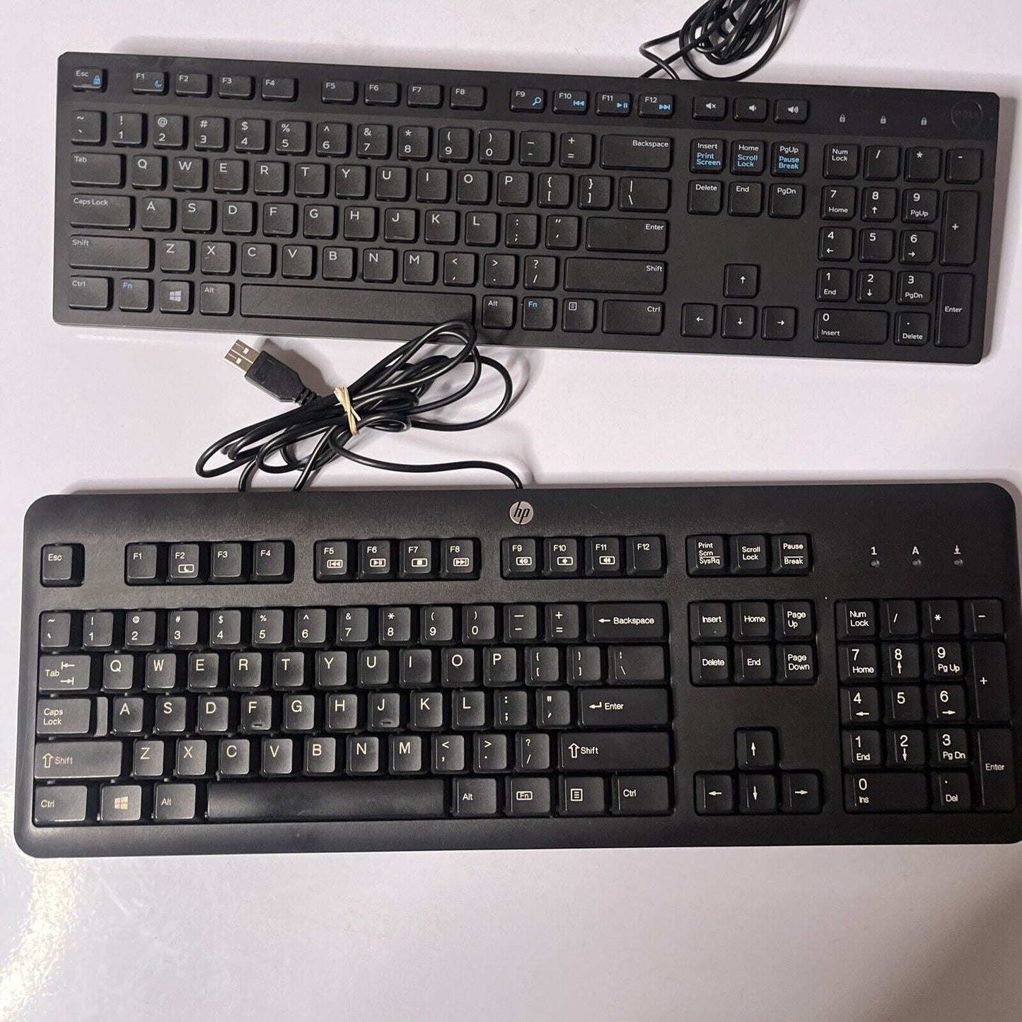 2x Keyboard USB: Dell KB216t & HP KU-1156