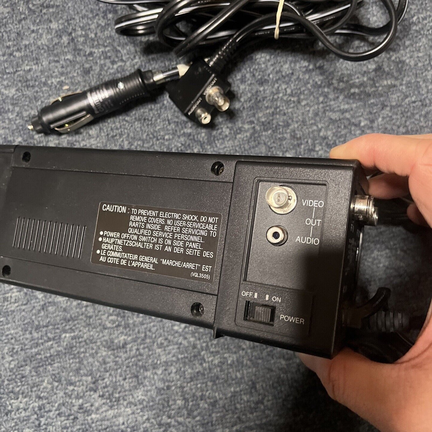 Genuine Panasonic VW-AM7A Video AC Adapter & Car Battery Cord VW-ACM1E