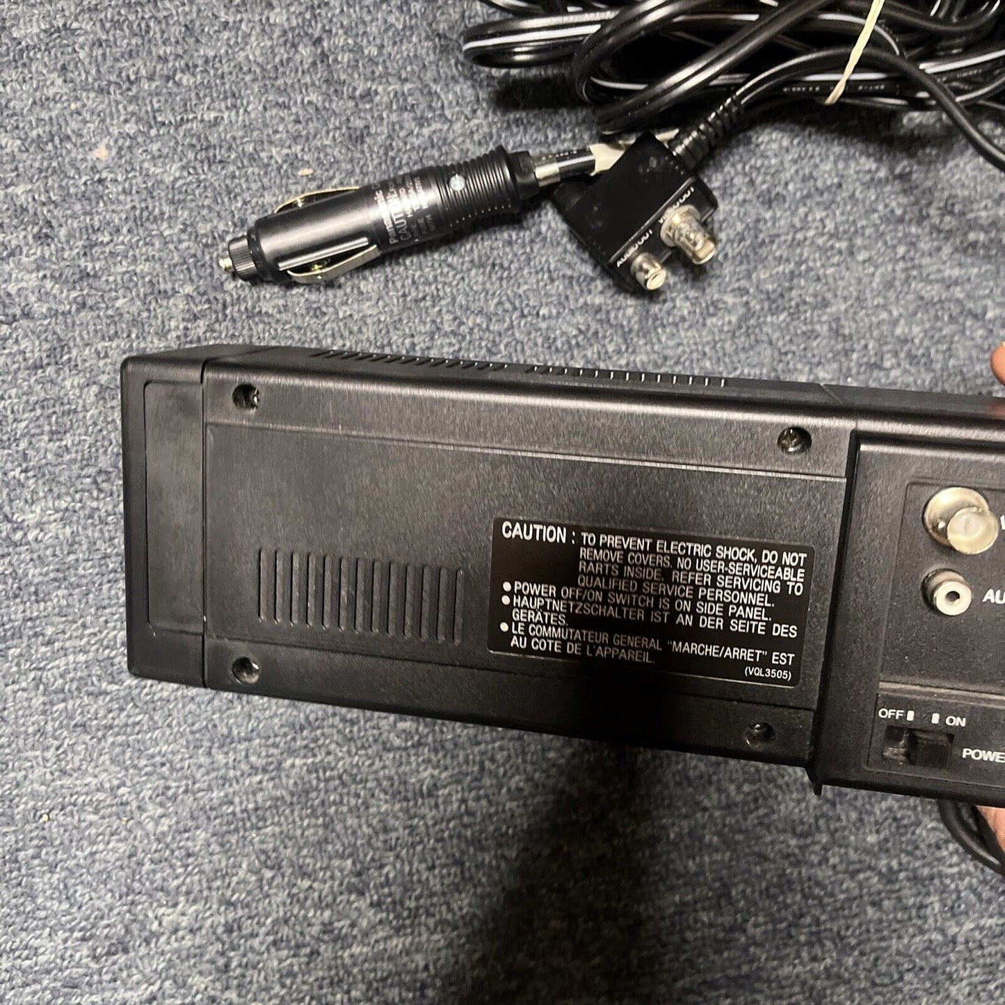 Genuine Panasonic VW-AM7A Video AC Adapter & Car Battery Cord VW-ACM1E