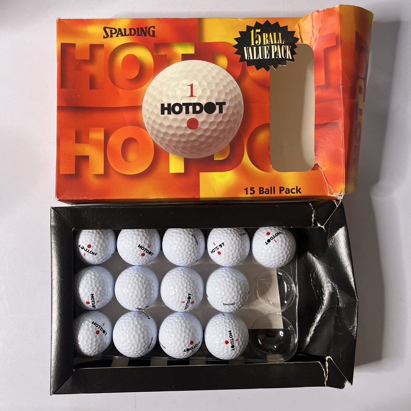 Spalding HOTDOT Golf Balls Distance Durability 13 pack Made in USA *Never Used*