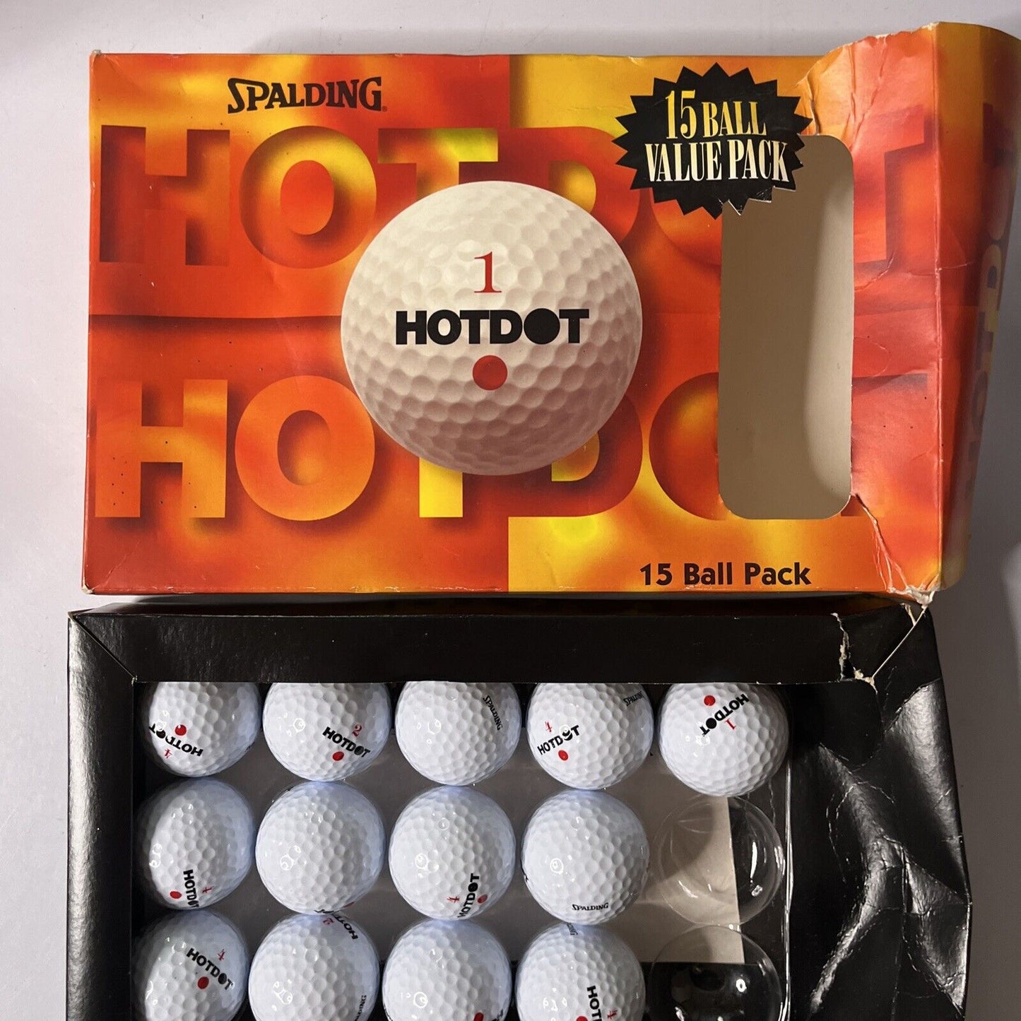 Spalding HOTDOT Golf Balls Distance Durability 13 pack Made in USA *Never Used*