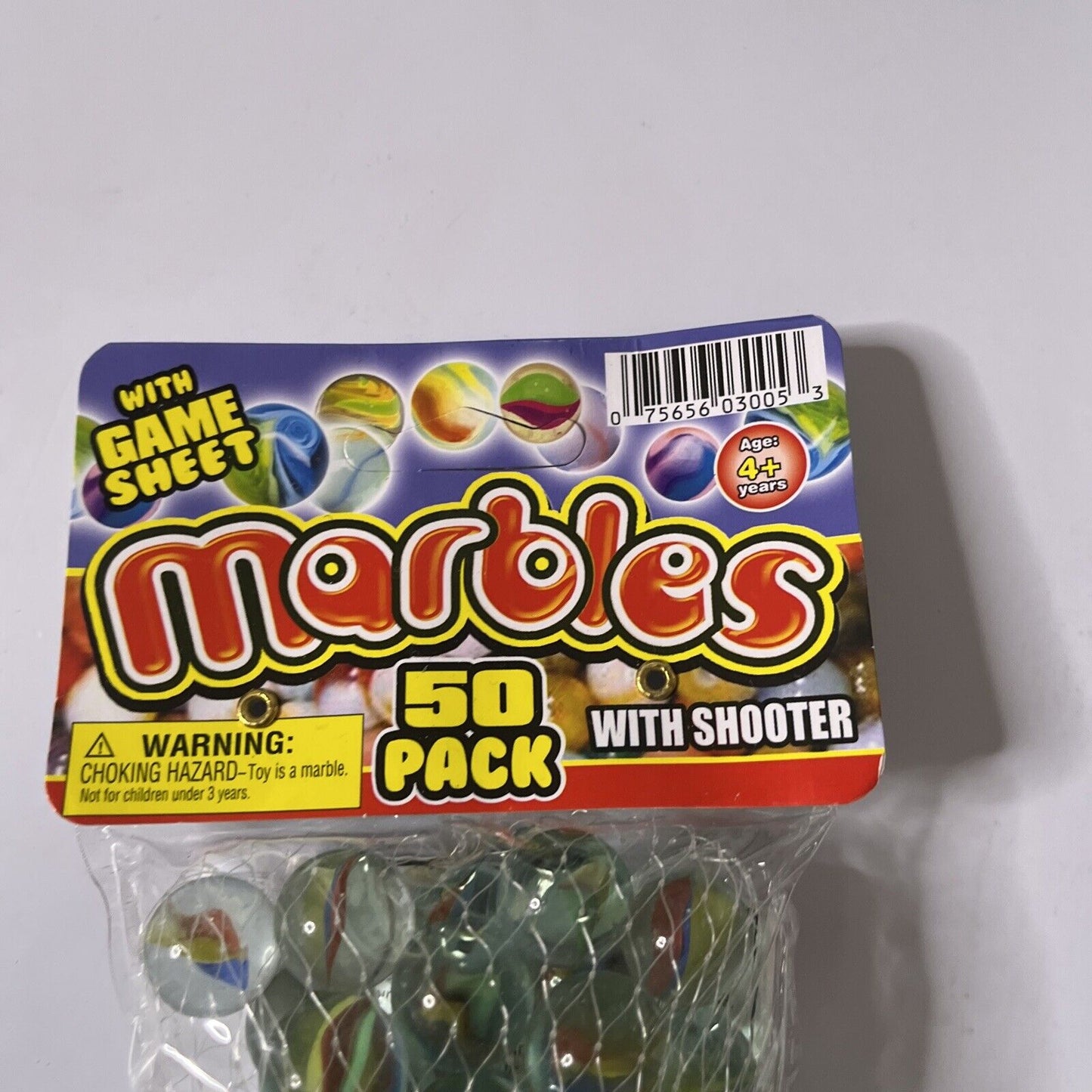 Marbles 50 Pack With Game Sheet *New*