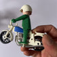Playmobil Geobra 1976 Green Police Motorcycle Figure
