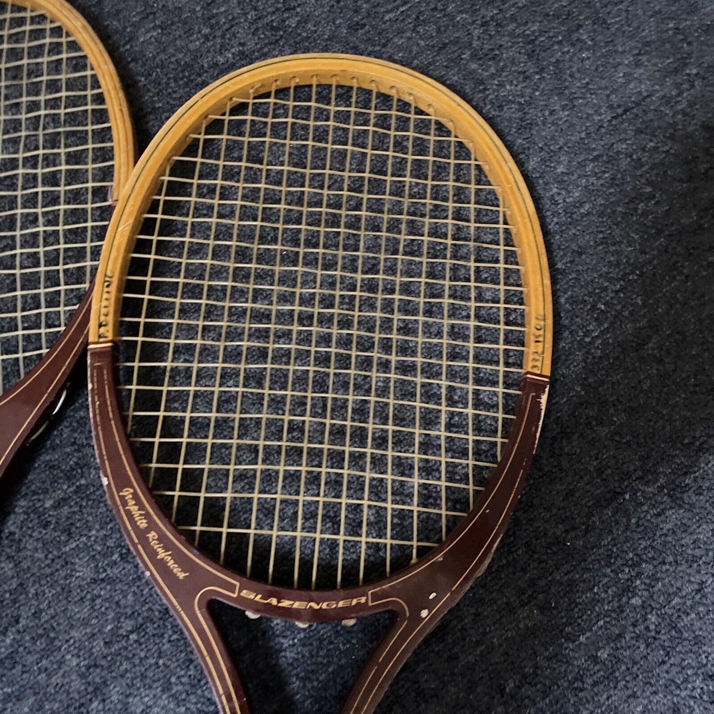 2x Vintage Slazenger Tennis Racquet Guillermo Vilas V-24 Wooden