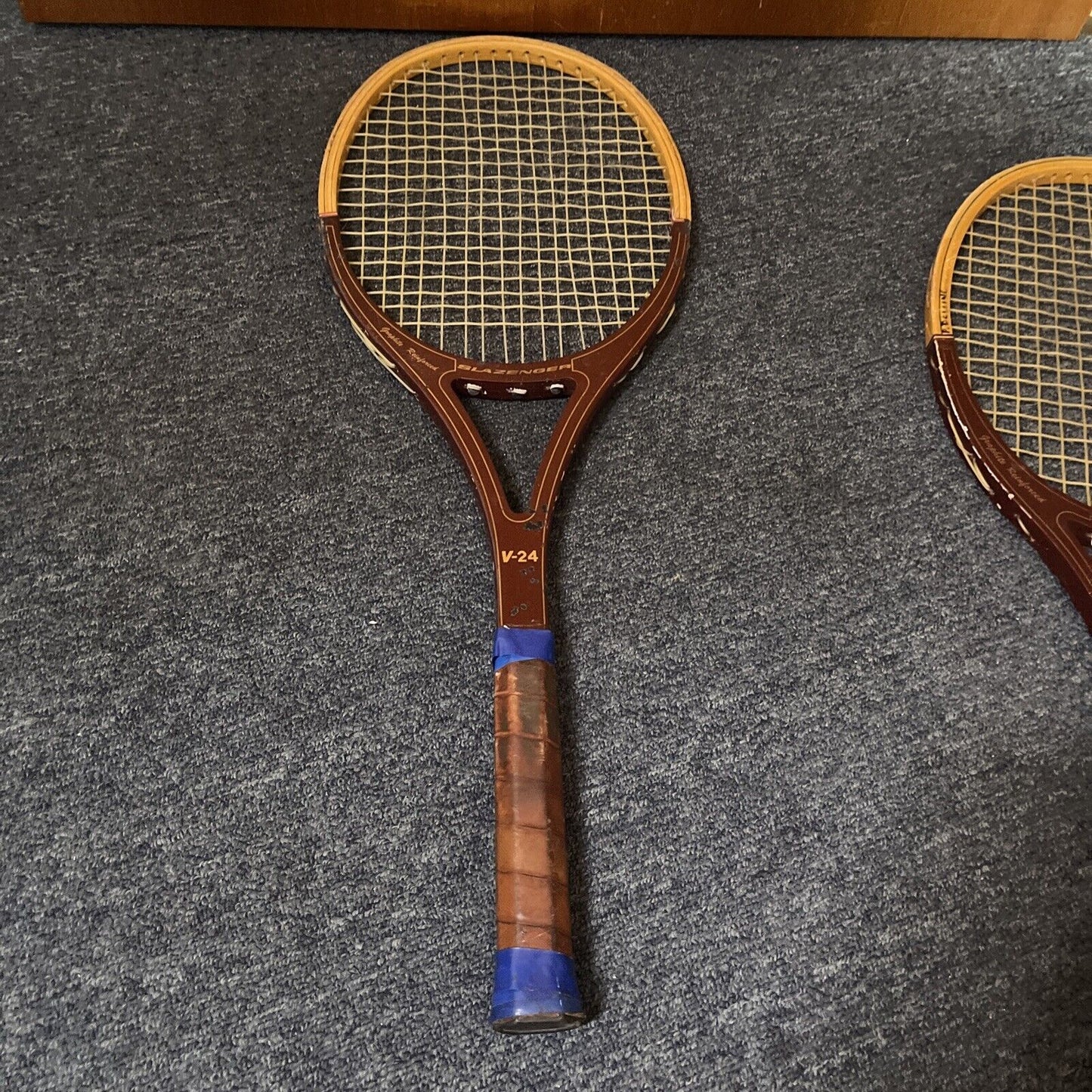 2x Vintage Slazenger Tennis Racquet Guillermo Vilas V-24 Wooden