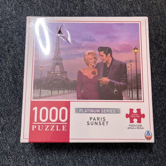 *New* Elvis Presley & Marilyn Monroe: Paris Sunset 1000 Piece Jigsaw Puzzle