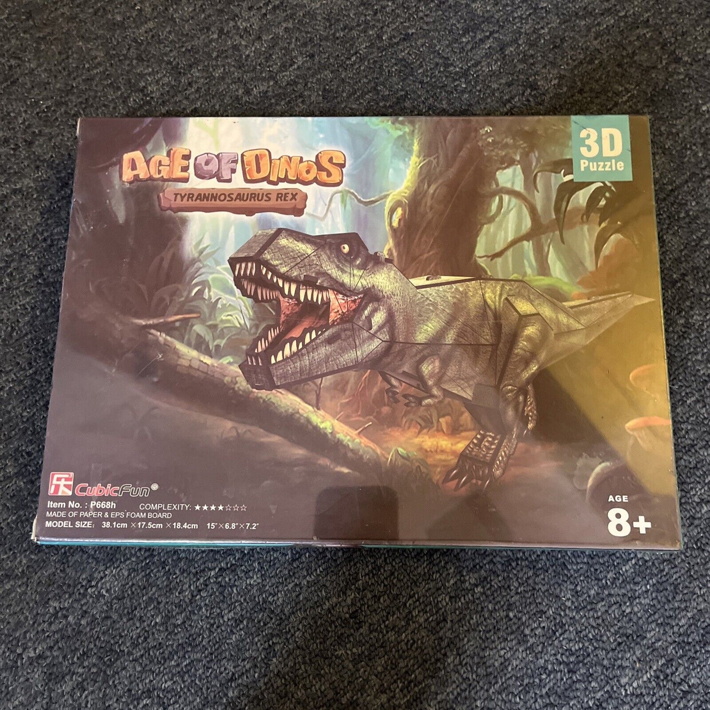 *New Sealed* Age Of Dino's Tyrannosaurs Rex 3D Puzzle 38x17.5x18.4cm