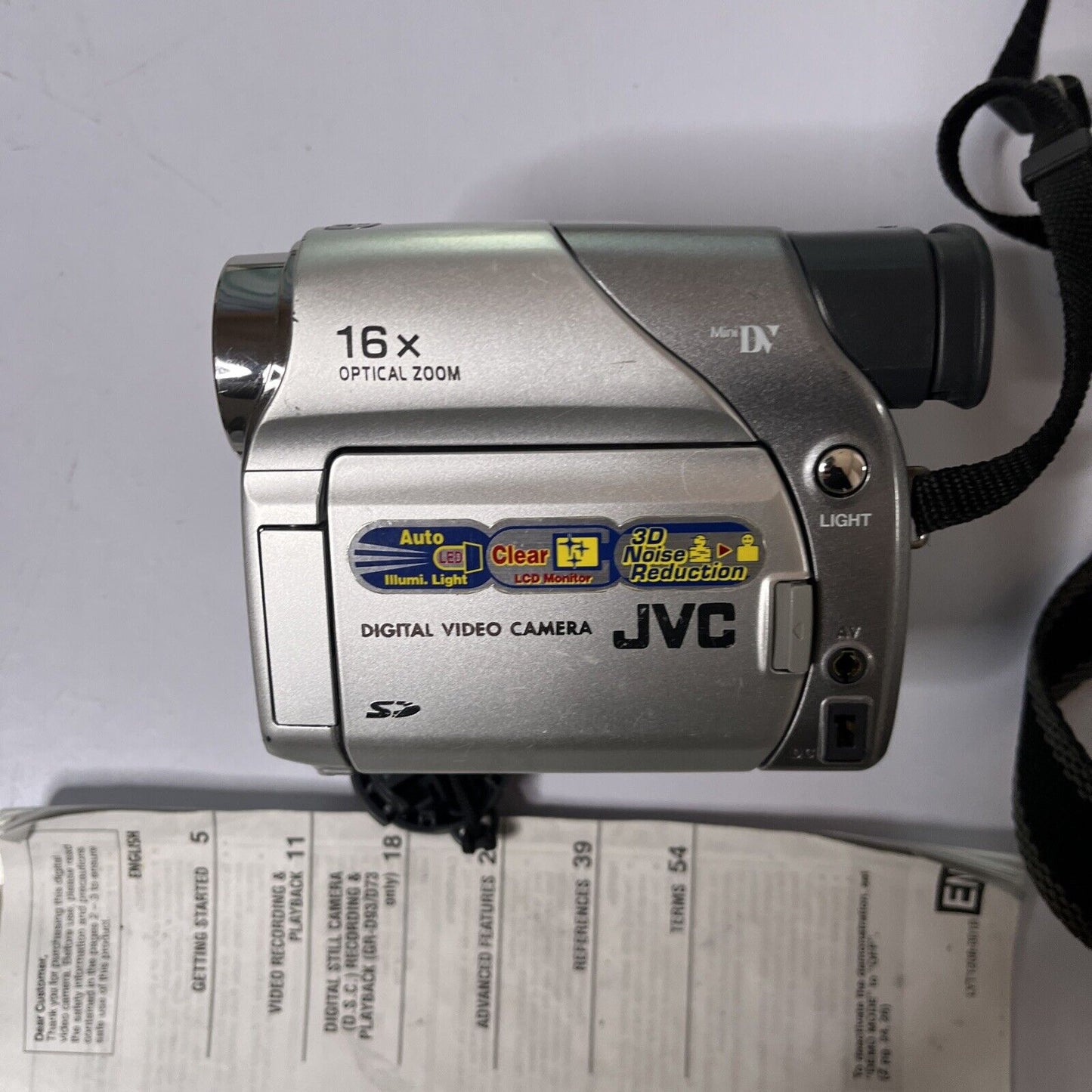 JVC Digital Video Camera Mini DV GR-D73AA *Lens Cap Error - Does Not Work*