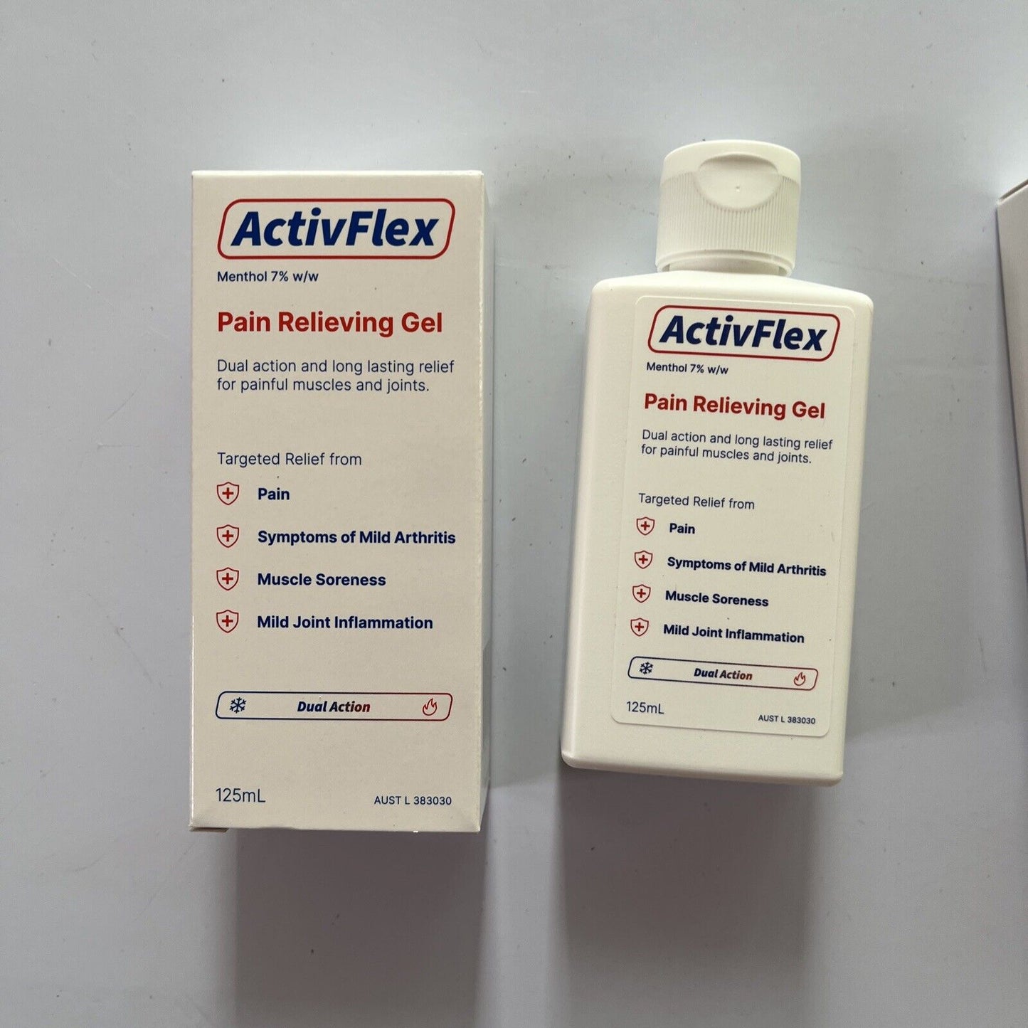 3 Pack - ActivFlex Pain Relieving Gel 125ml (Flexall 454 Alternative) Menthol 7%