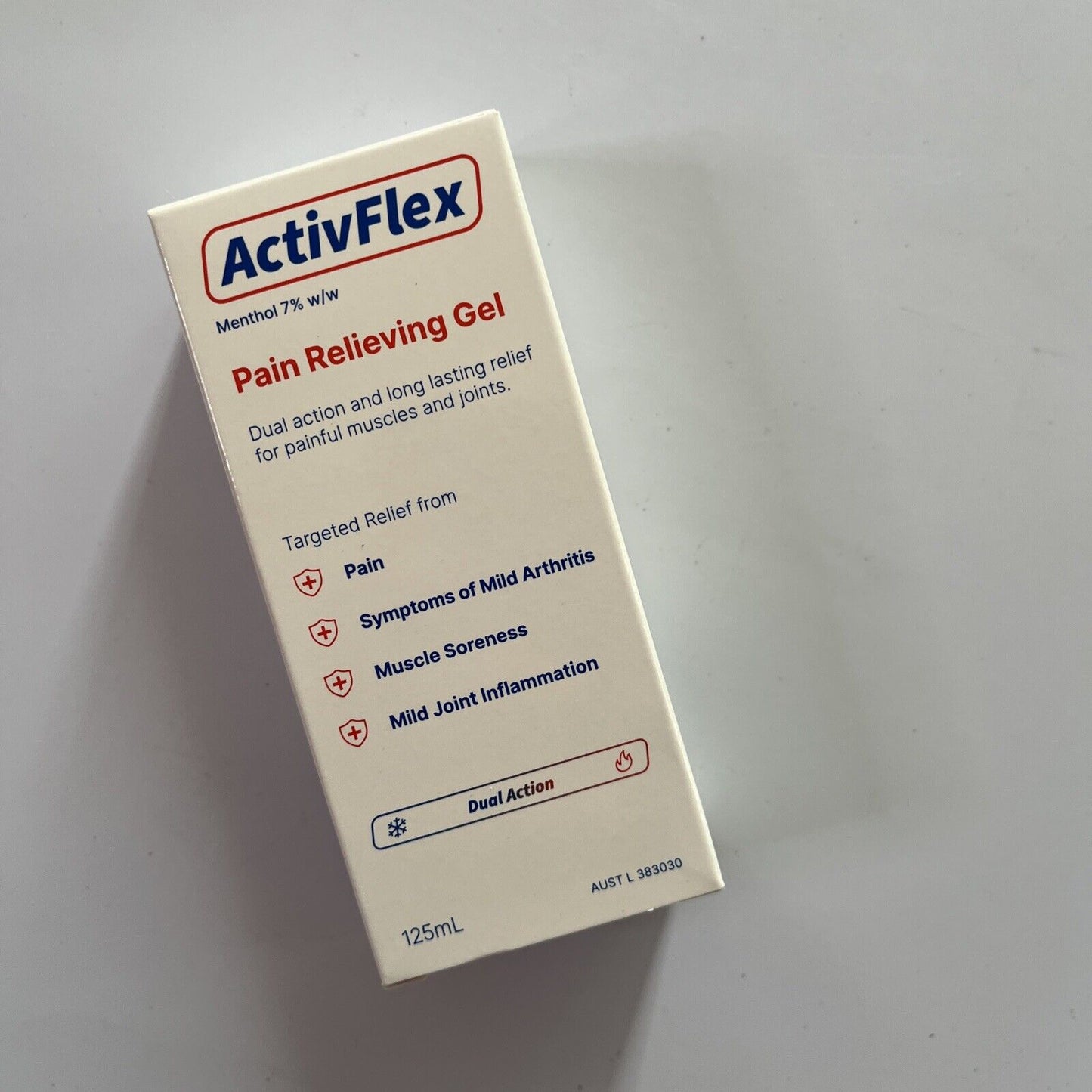 3 Pack - ActivFlex Pain Relieving Gel 125ml (Flexall 454 Alternative) Menthol 7%