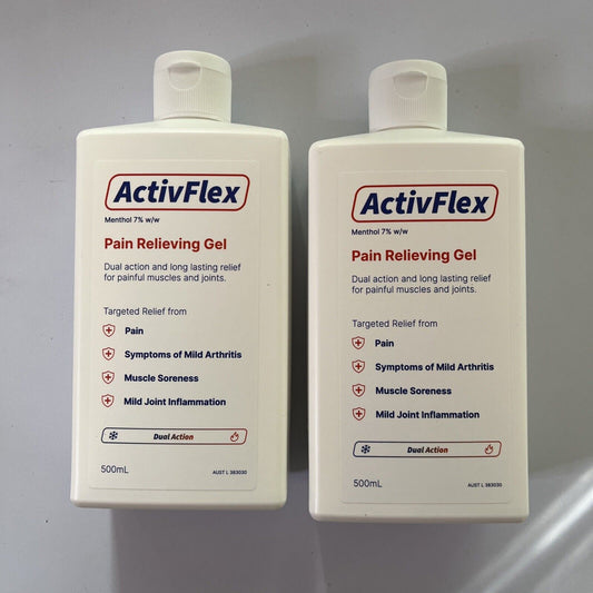 2 Pack - ActivFlex Pain Relieving Gel 500ml (Flexall 454 Alternative) Menthol 7%