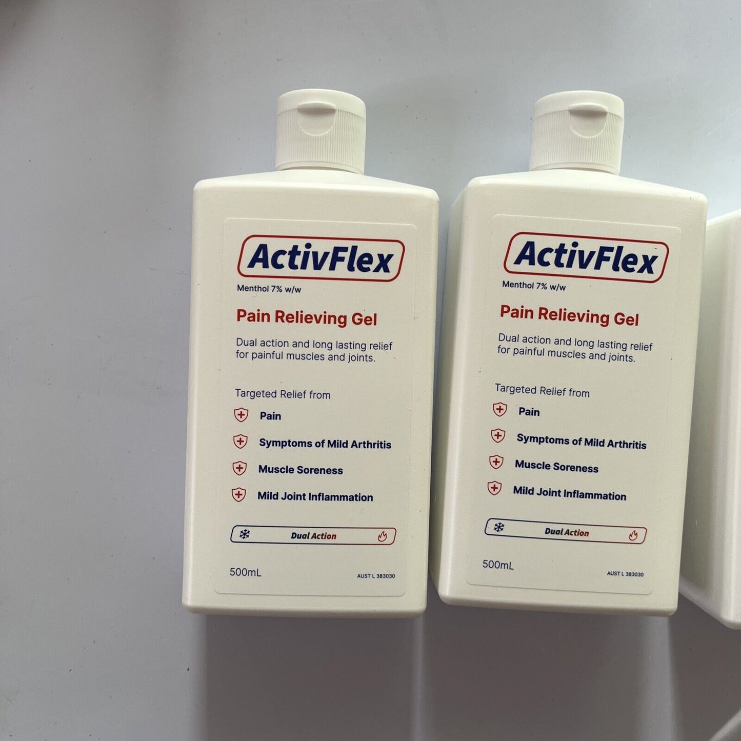 3 Pack - ActivFlex Pain Relieving Gel 500ml (Flexall 454 Alternative) Menthol 7%