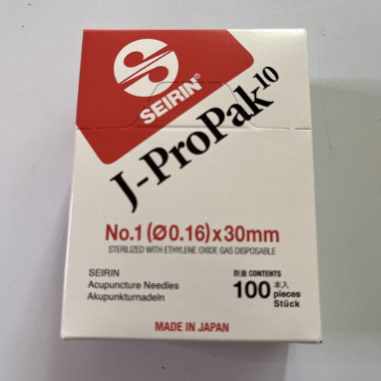 *New* Seirin Acupuncture Needles J-ProPak 10 No.1 0.16x30mm 100pcs Made In Japan