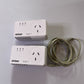 2x Netcomm Powerline Adapters NP204 Pass-Through Socket 200mbps